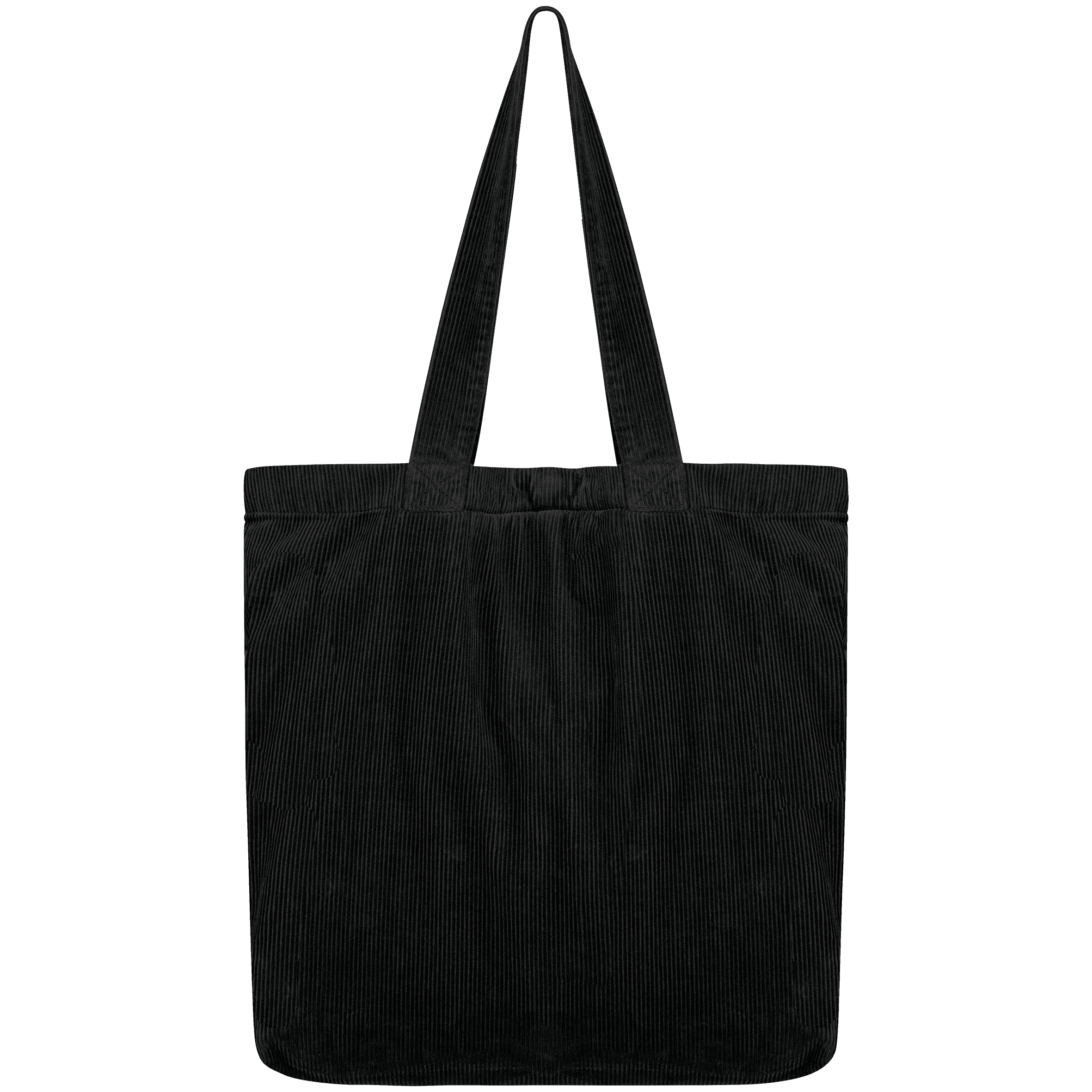 Sac écoresponsable délavé en velours côtelé — coloris Washed black (Noir)