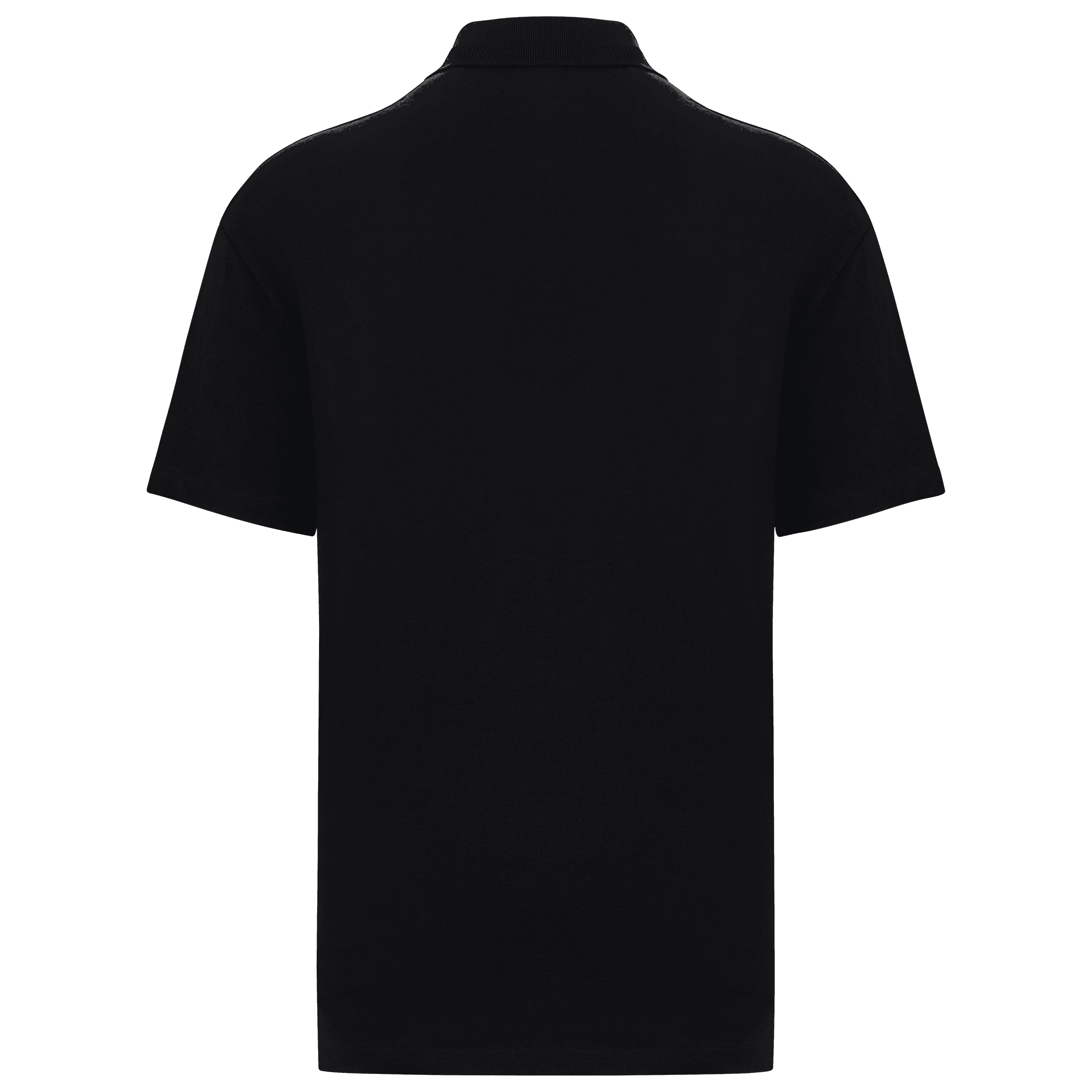 Polo écoresponsable maille piquée à épaules tombantes homme — coloris Black (Noir)