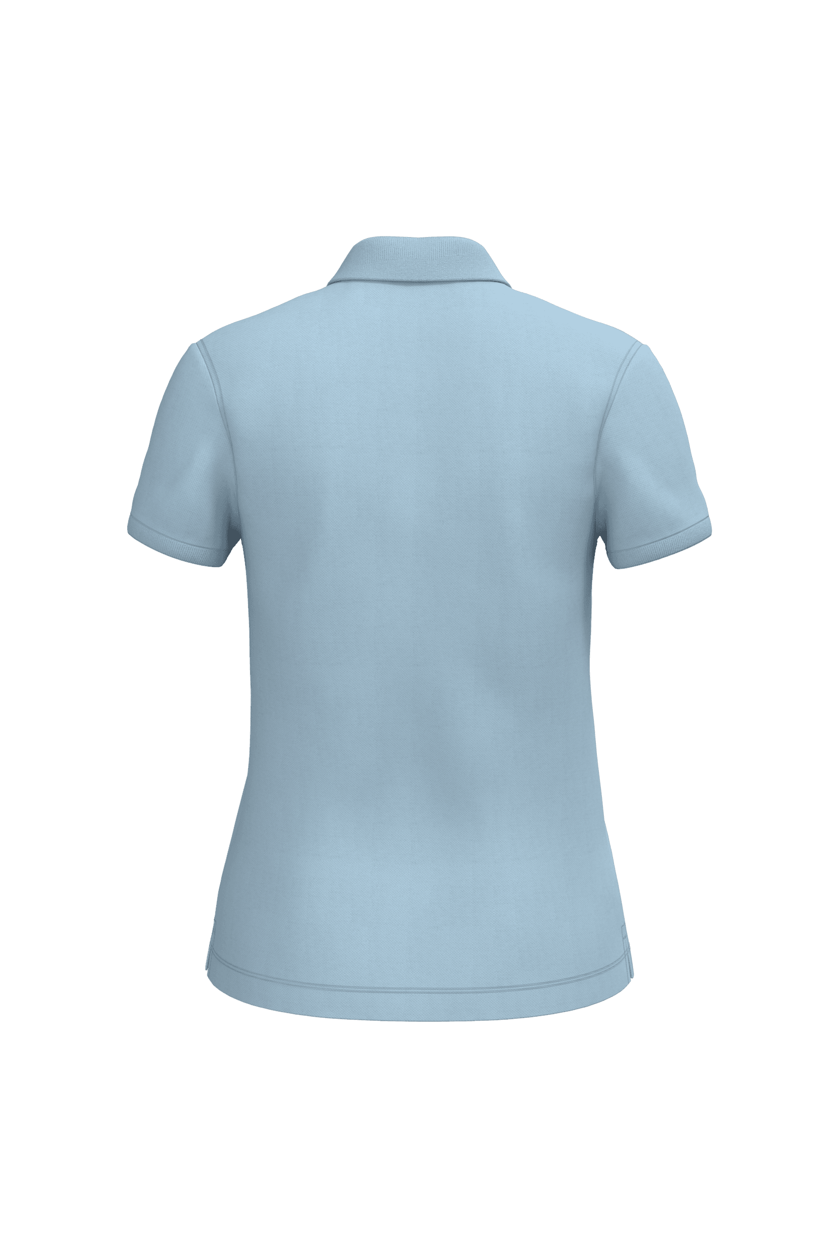 Polo écoresponsable maille piquée femme — coloris Aquamarine (Bleu)