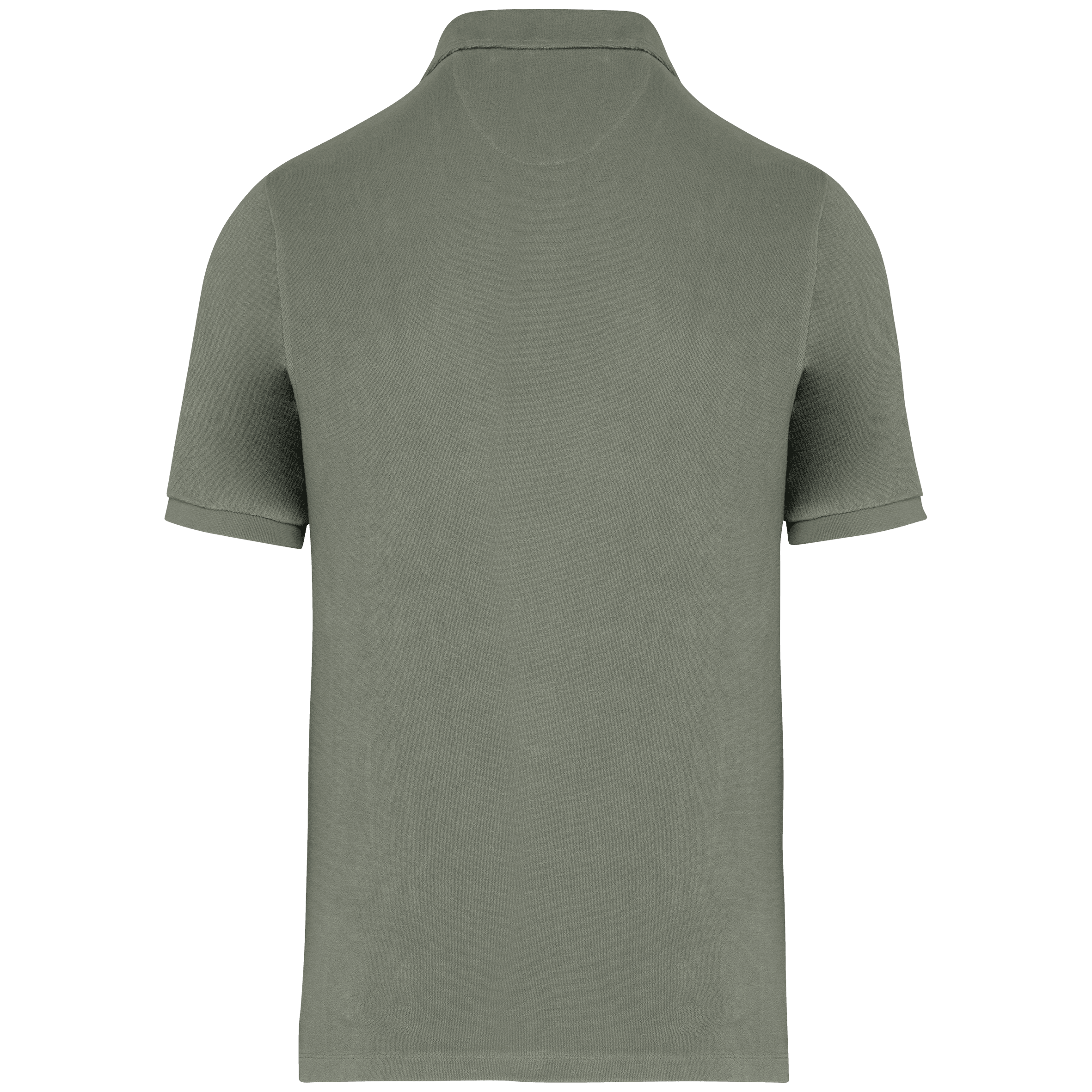 Polo écoresponsable en éponge homme — coloris Almond Green (Vert)