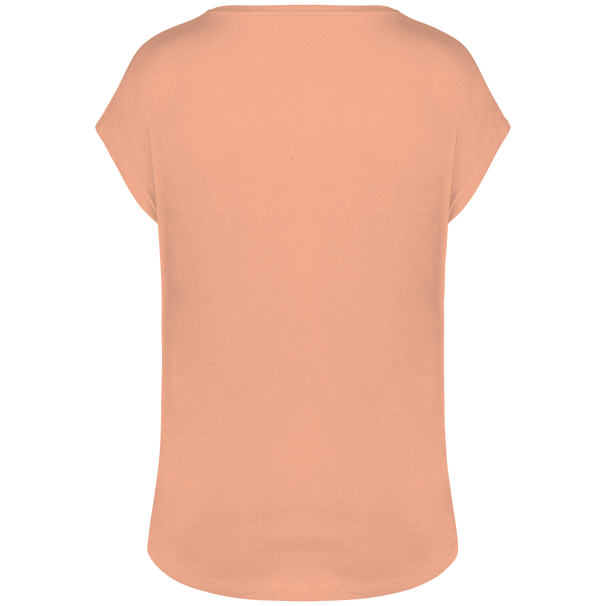 T-shirt écoresponsable loose à col V femme — coloris Apricot (Orange)
