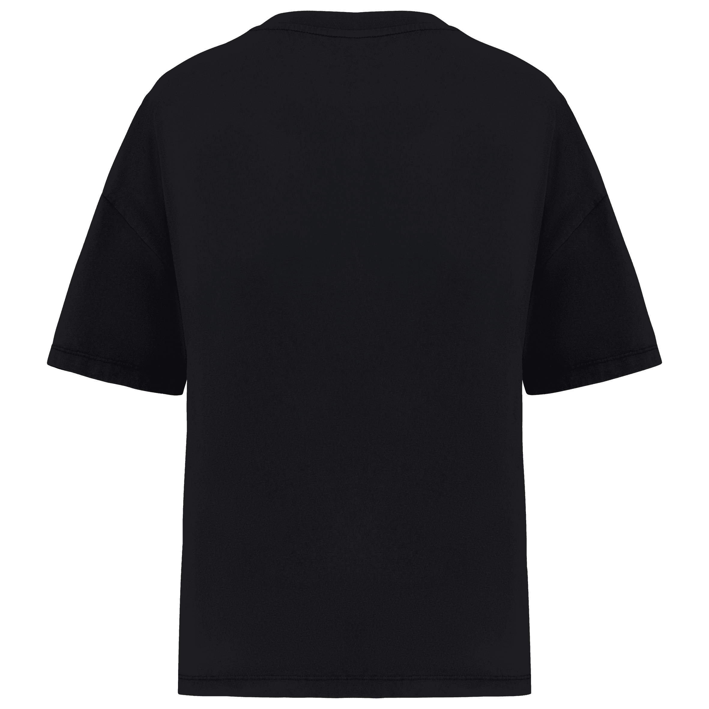 T-shirt écoresponsable oversize délavé femme — coloris Washed black (Noir)