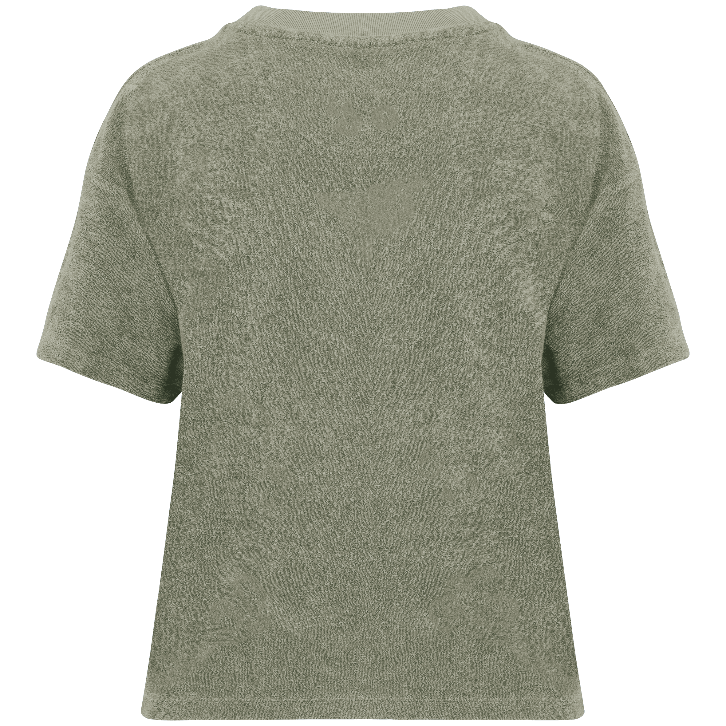 T-shirt écoresponsable en éponge femme — coloris Almond Green (Vert)