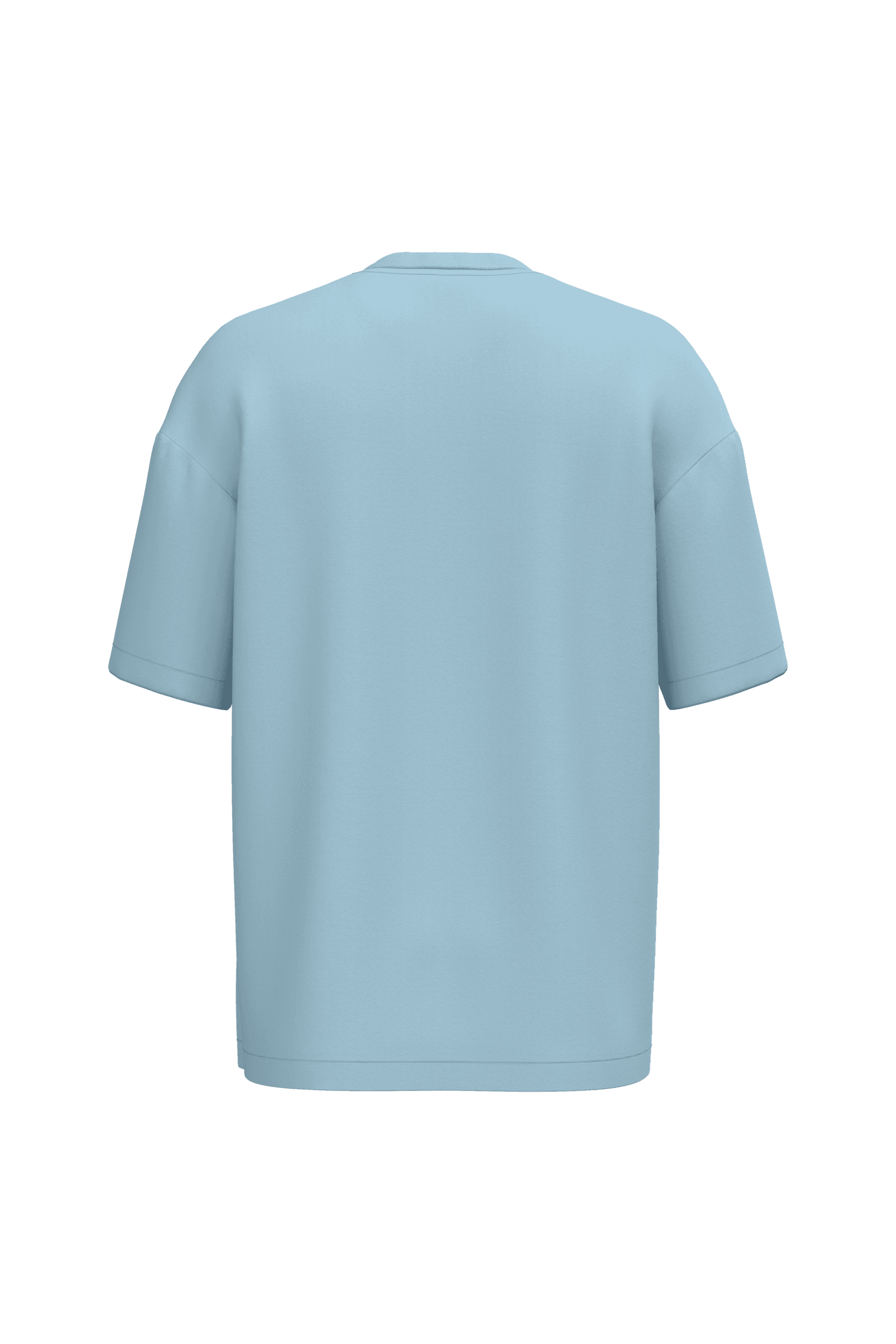 T-shirt écoresponsable oversize homme — coloris Aquamarine (Bleu)