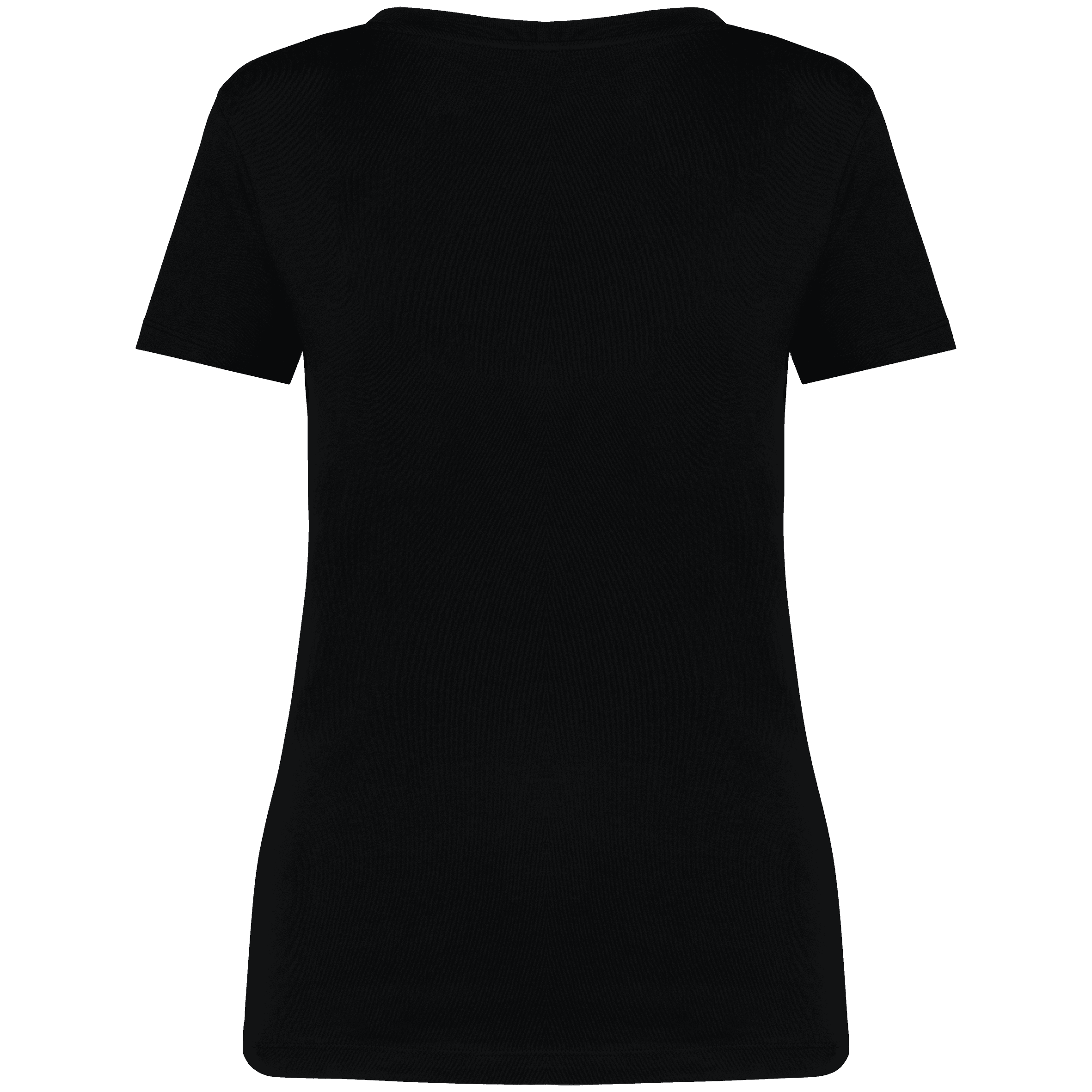 T-shirt écoresponsable col V femme — coloris Black (Noir)