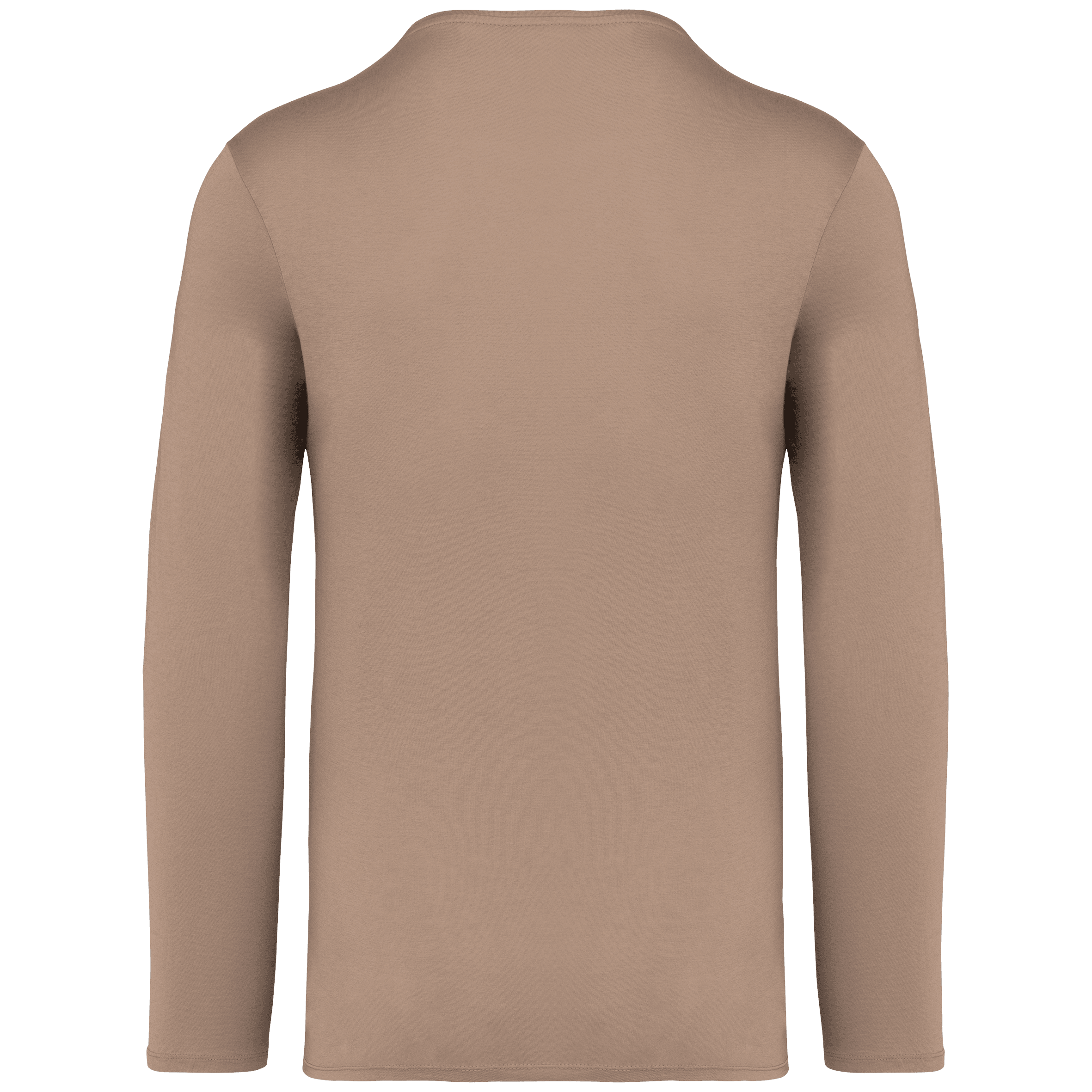 T-shirt écoresponsable délavé manches longues unisexe — coloris Washed Cream Coffee (Beige)
