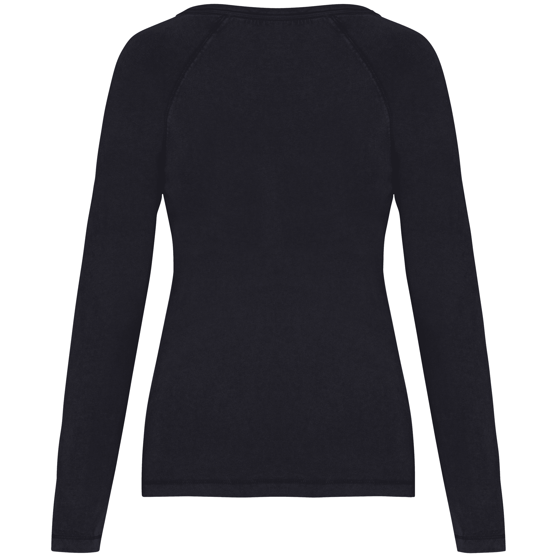 T-shirt écoresponsable raglan manches longues femme — coloris Washed Coal Grey (Gris)