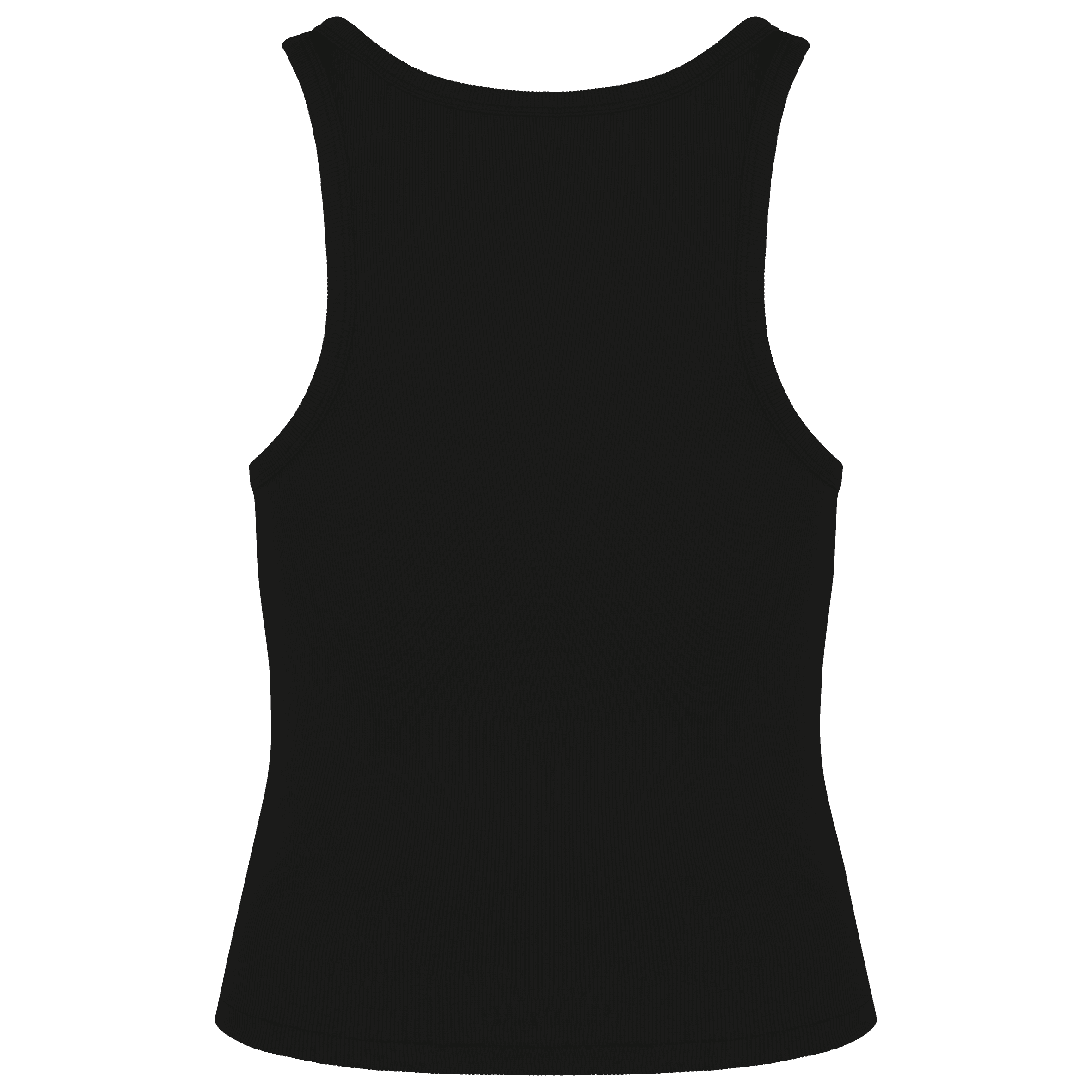Débardeur écoresponsable côtelé femme — coloris Black (Noir)