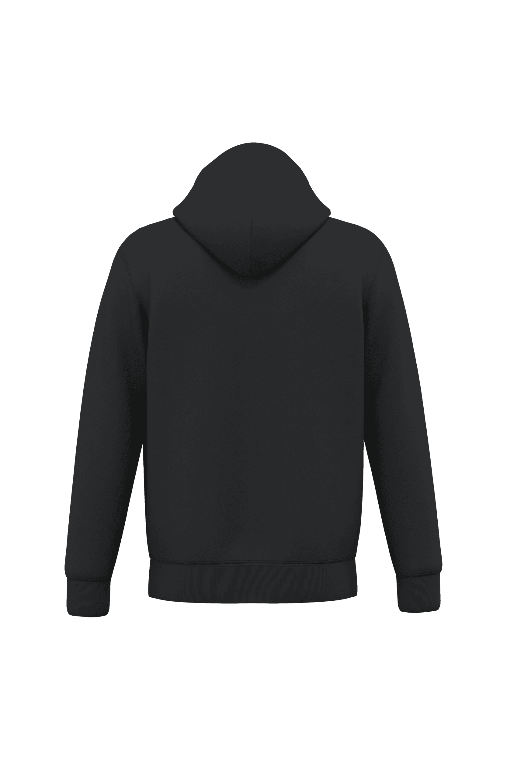 Sweat-shirt écoresponsable zippé à capuche unisexe — coloris Black (Noir)
