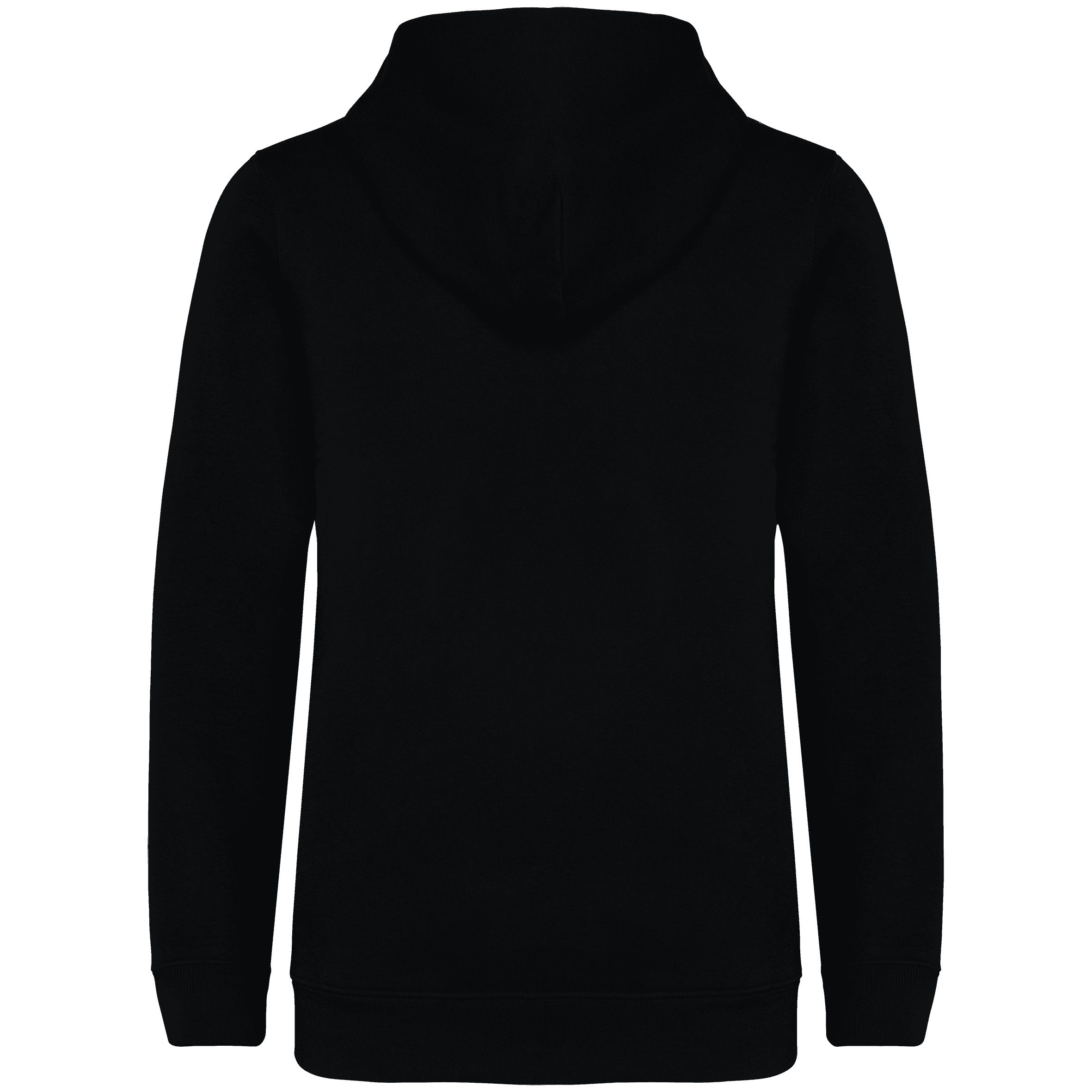 Sweat-shirt écoresponsable zippé à capuche enfant — coloris Black (Noir)