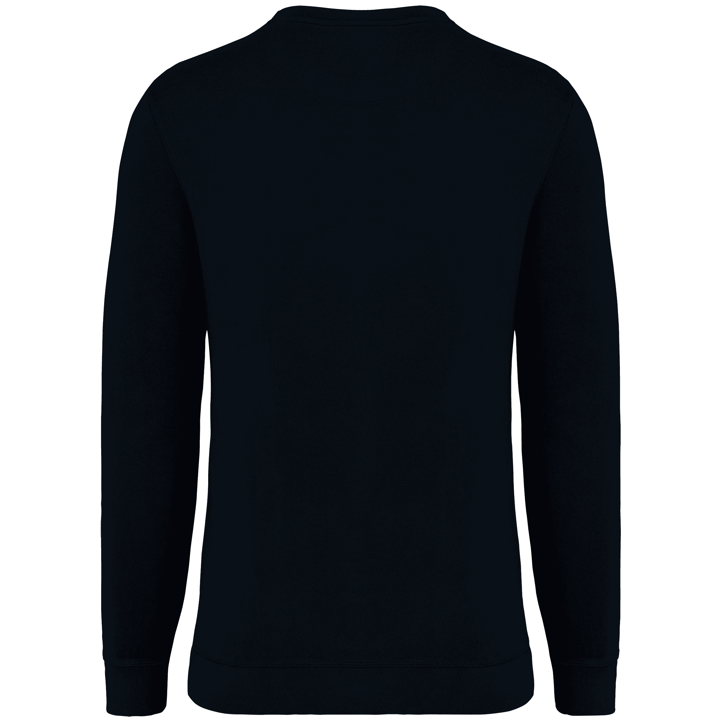 Sweat-shirt écoresponsable à col rond French Terry unisexe — coloris Washed black (Noir)