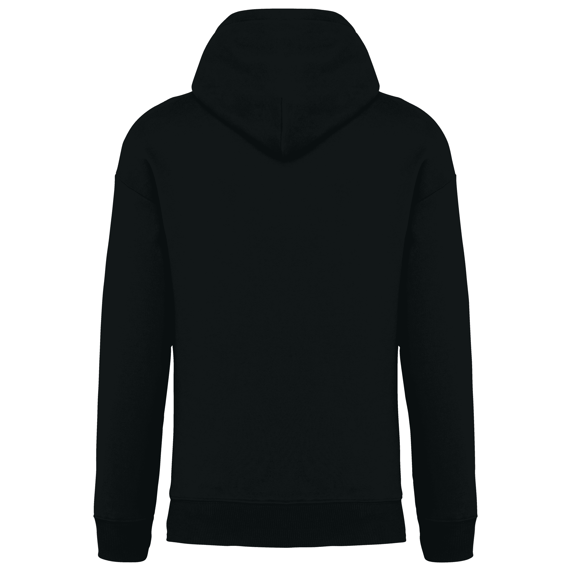 Sweat-shirt écoresponsable à capuche oversize unisexe — coloris Black (Noir)