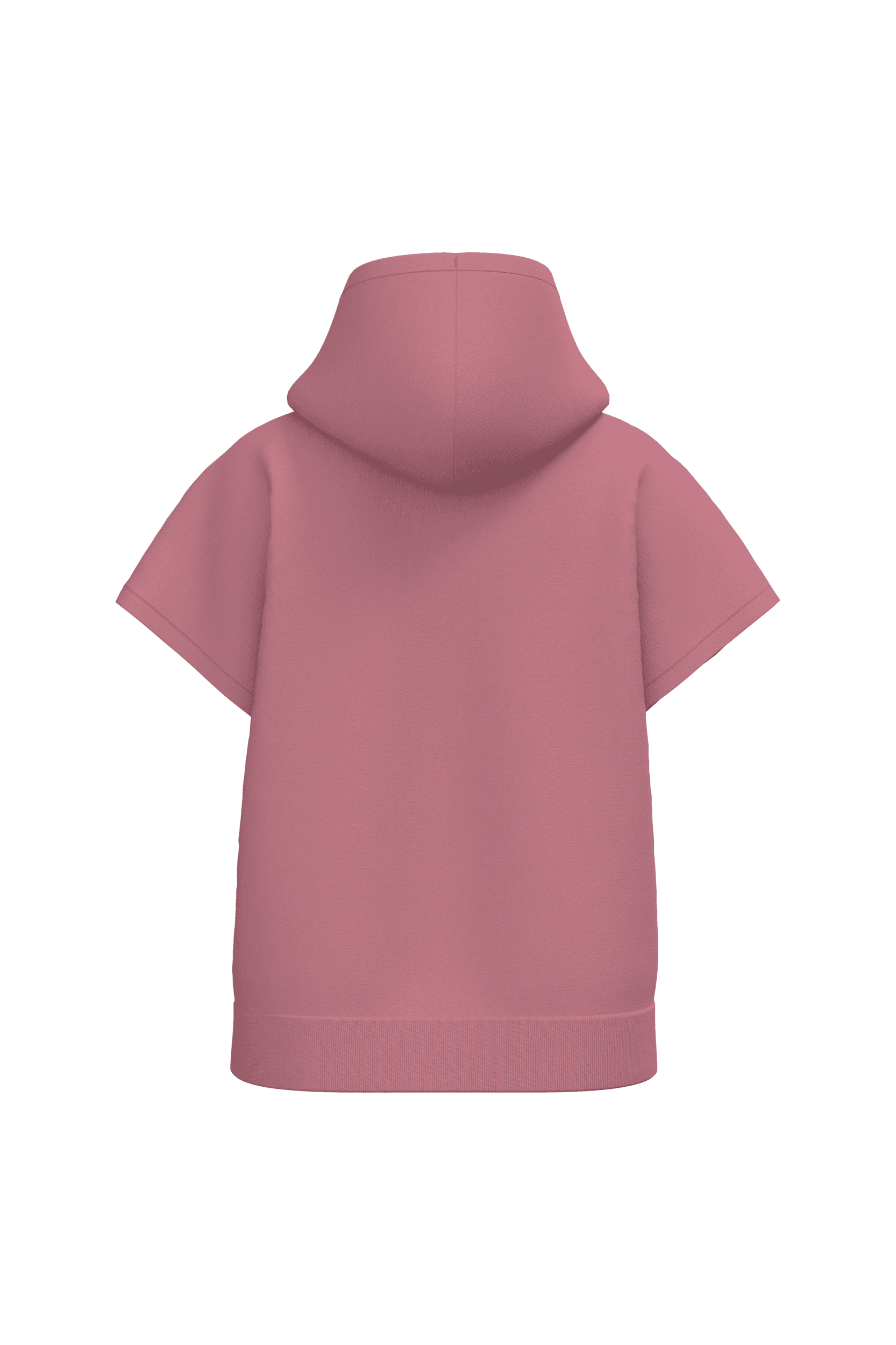 Sweat-shirt écoresponsable à capuche oversize sans manches French Terry femme — coloris Antique Rose (Rose)