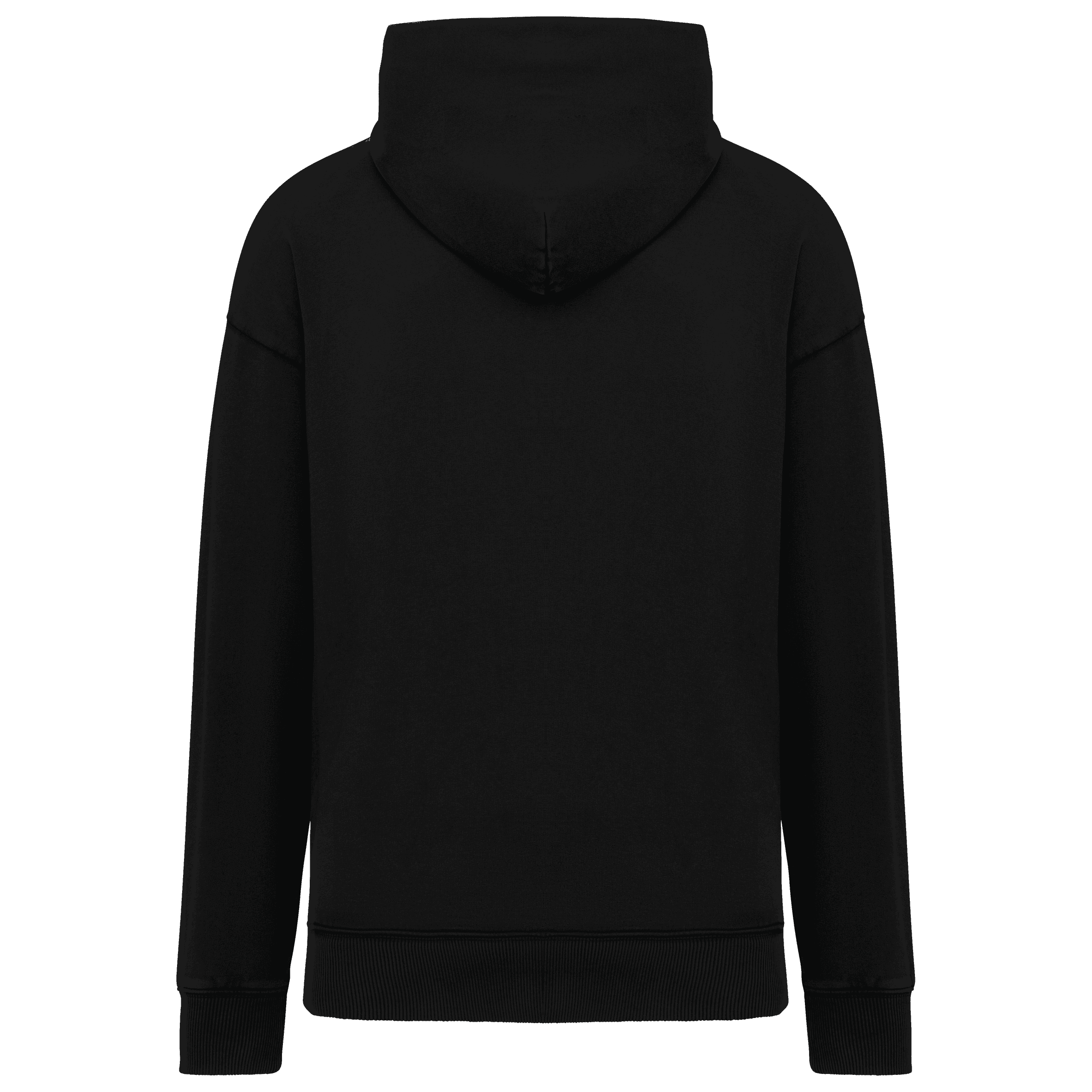 Sweat-shirt écoresponsable à capuche délavé oversize unisexe — coloris Washed black (Noir)