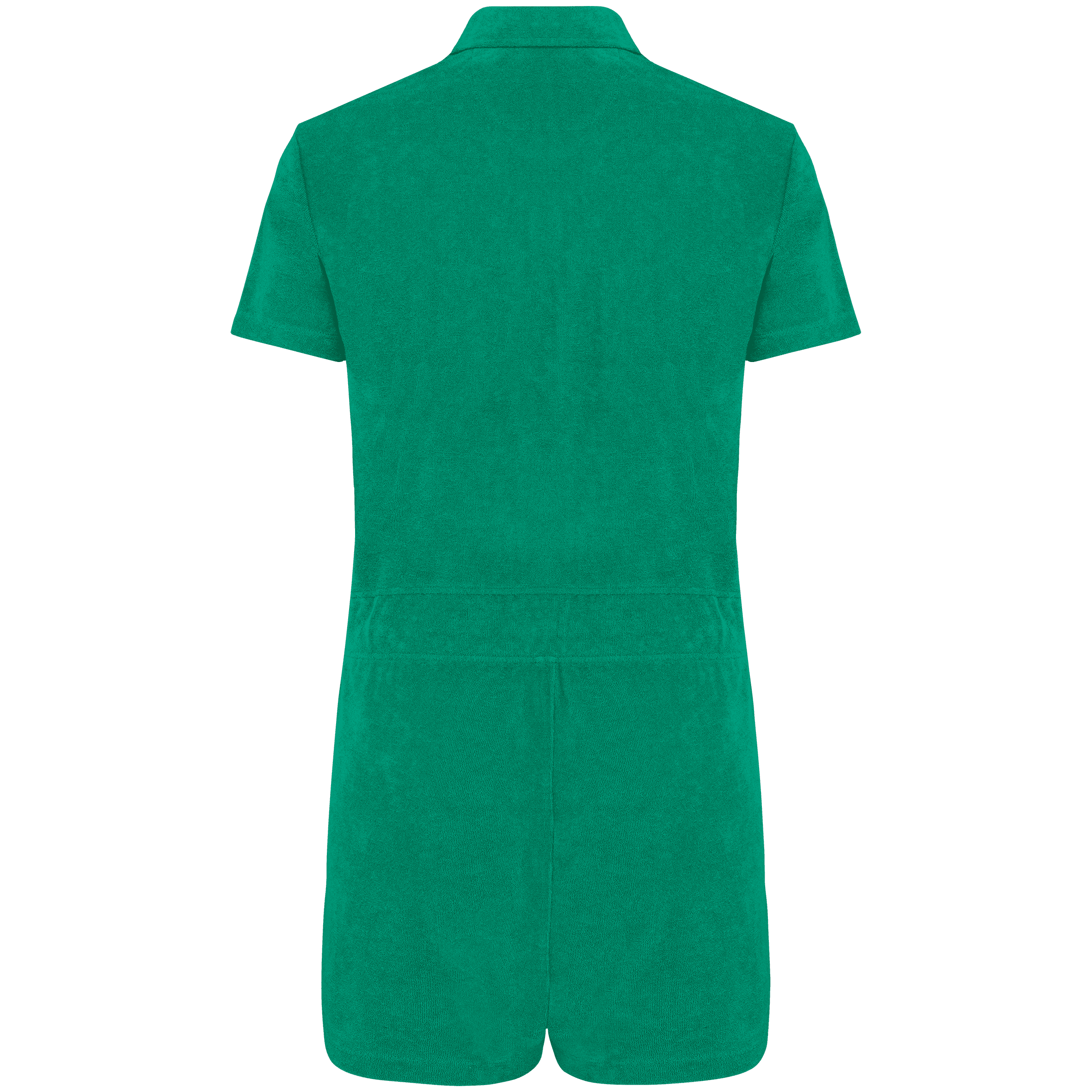 Combinaison short écoresponsable en éponge femme — coloris Malachite Green (Vert)