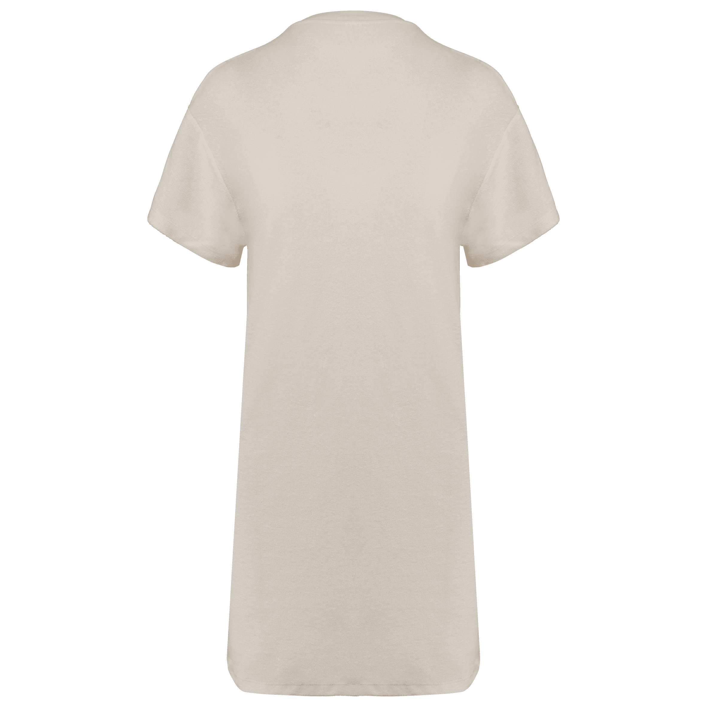 Robe t-shirt écoresponsable en éponge à épaules tombantes femme — coloris Ivory (Blanc)