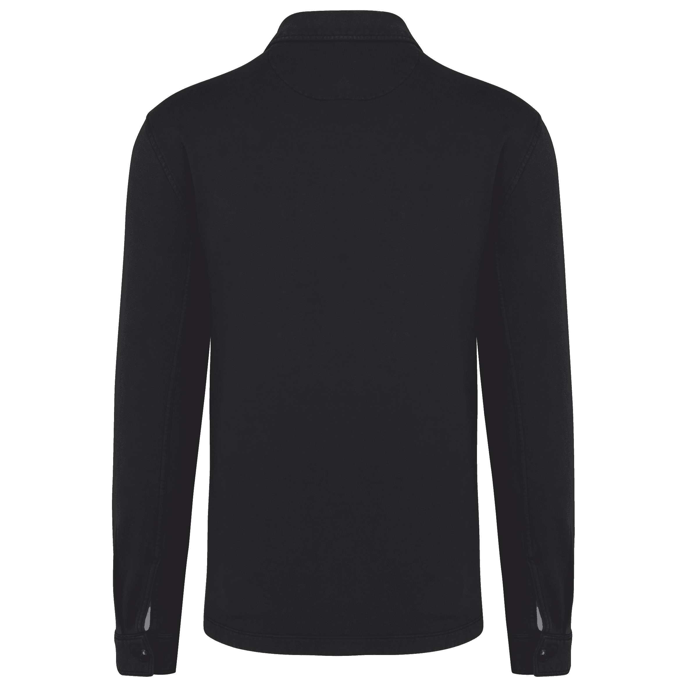 Surchemise écoresponsable délavée en molleton gratté homme — coloris Washed black (Noir)