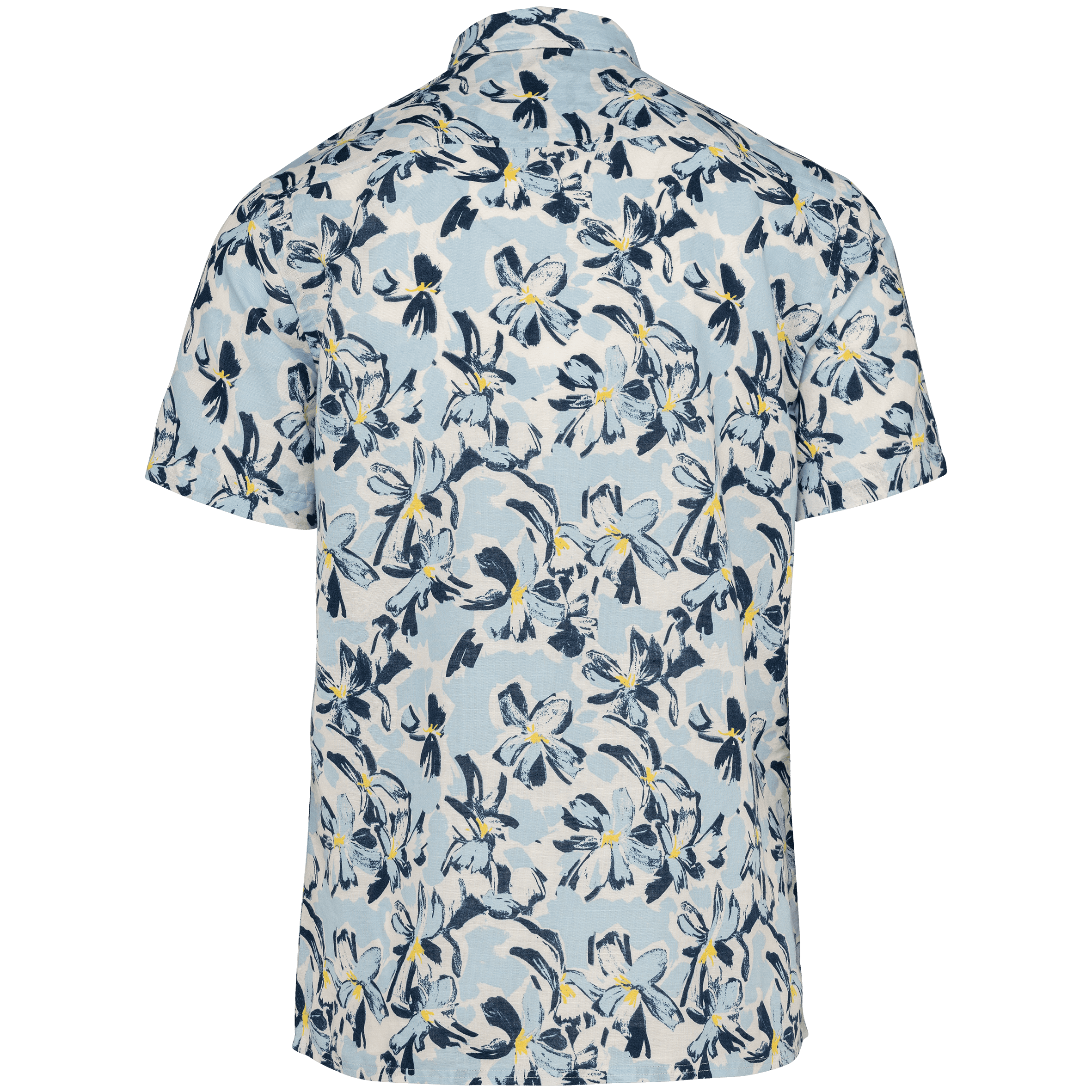 Chemise imprimé végétal homme — coloris Ivory Floral Blue (Motifs)