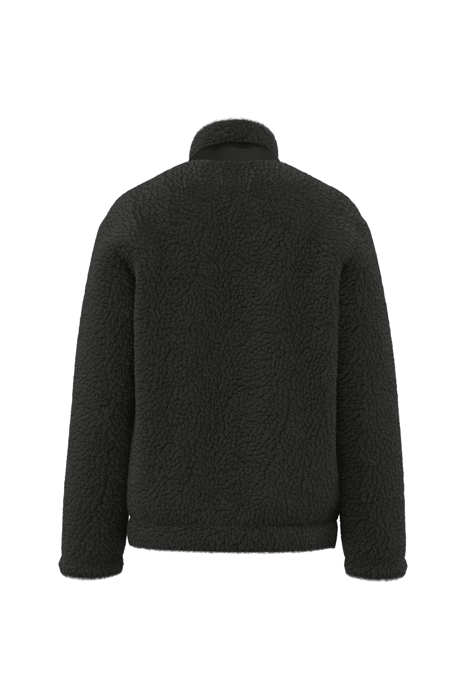 Veste écoresponsable en sherpa unisexe — coloris Black (Noir)