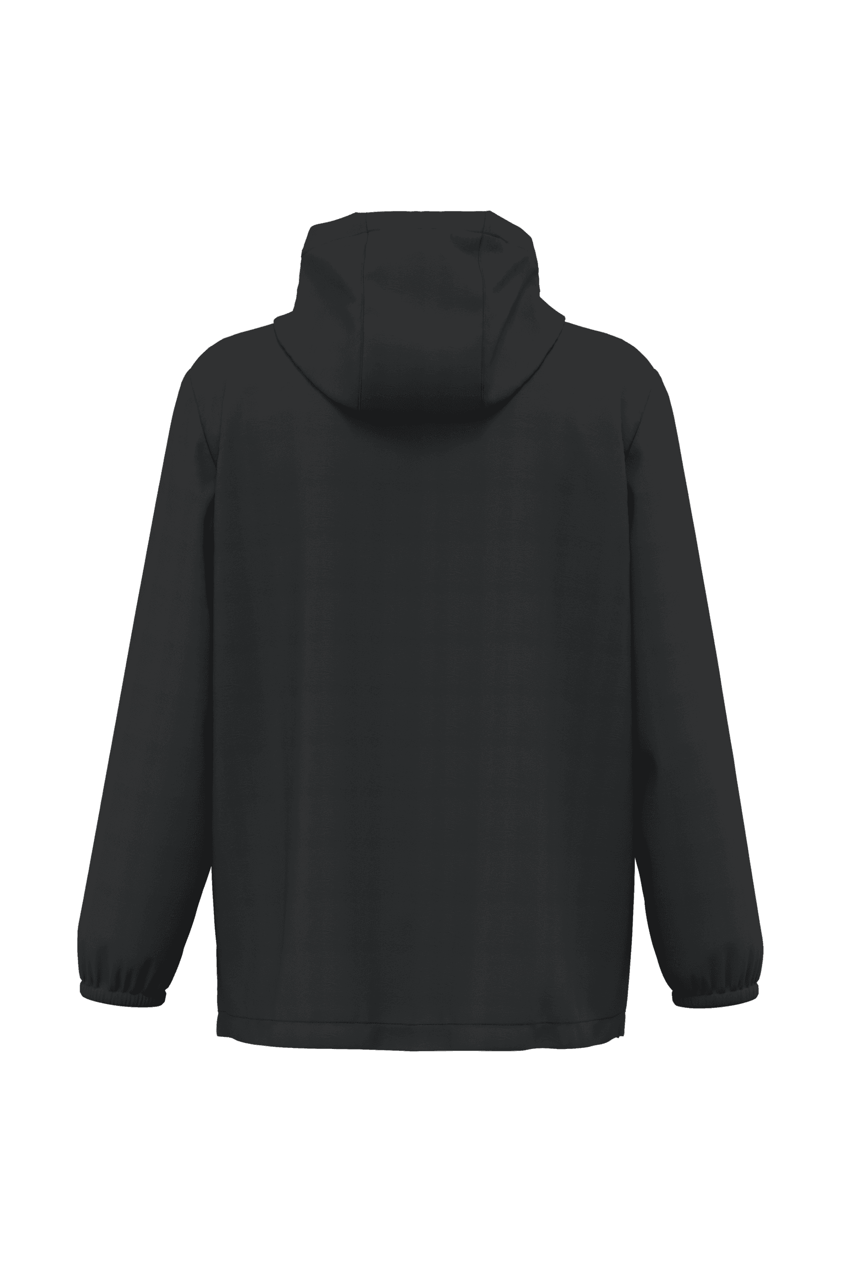 Veste coupe-vent imperméable écoresponsable quart zip unisexe — coloris Black (Noir)