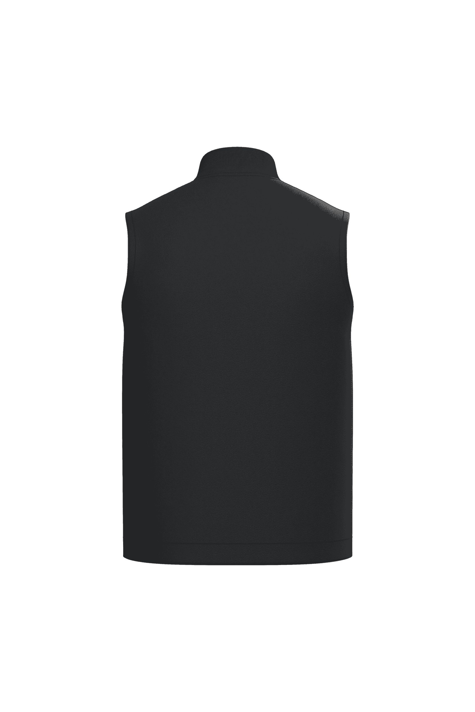 Bodywarmer rembourré en sergé écoresponsable à col teddy unisexe — coloris Black (Noir)