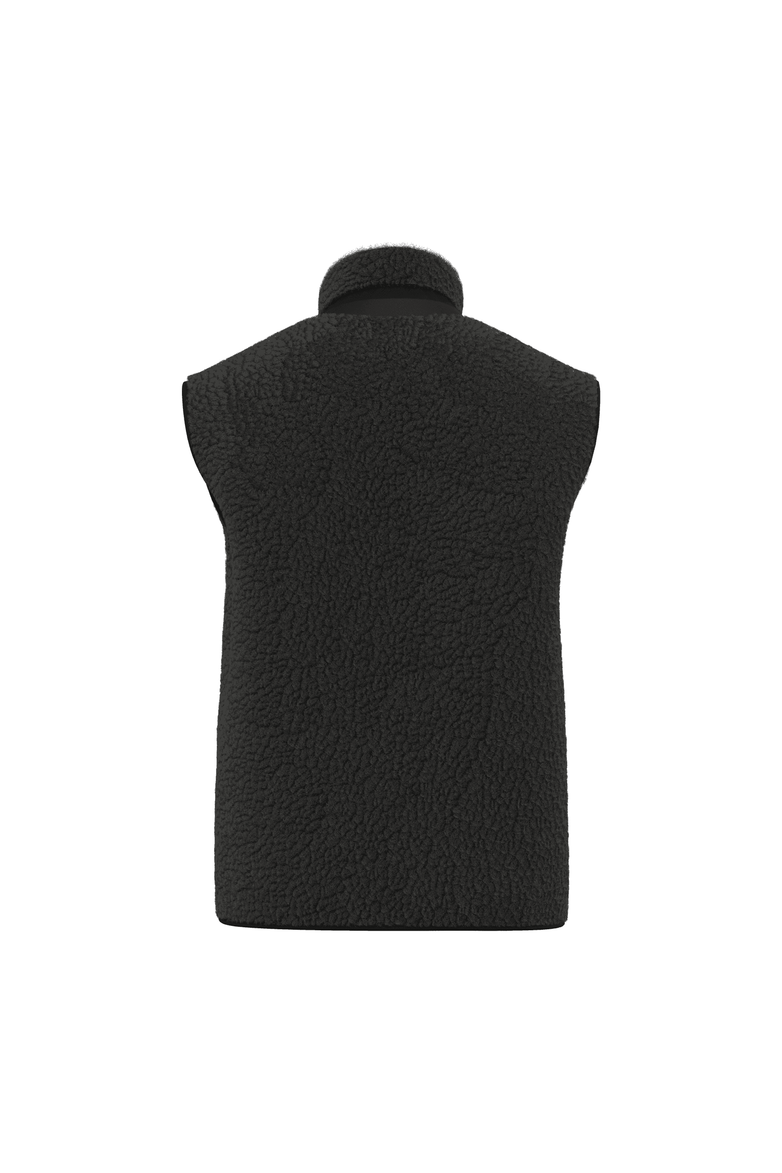 Bodywarmer écoresponsable en sherpa unisexe — coloris Black (Noir)