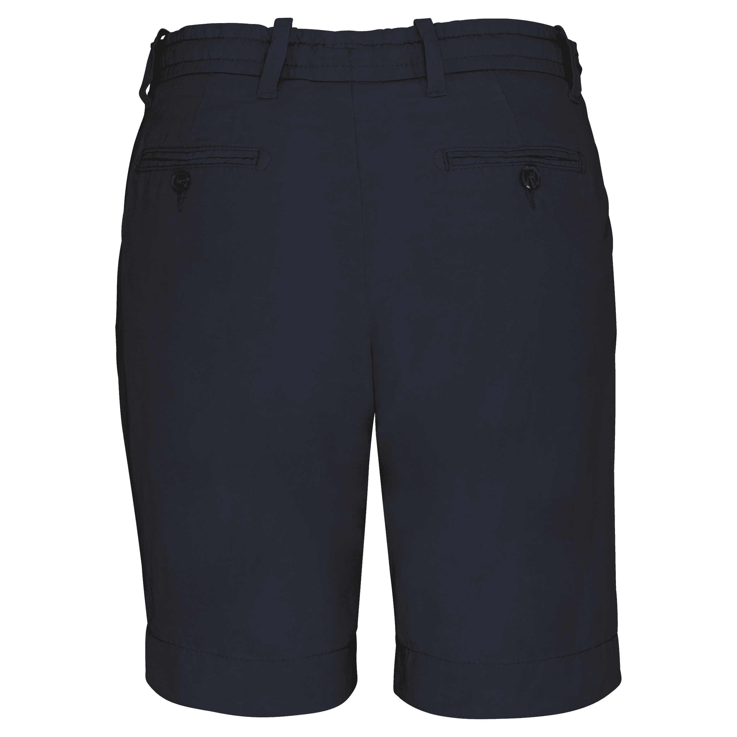 Bermuda en lyocell et lin femme — coloris Navy Blue (Bleu)