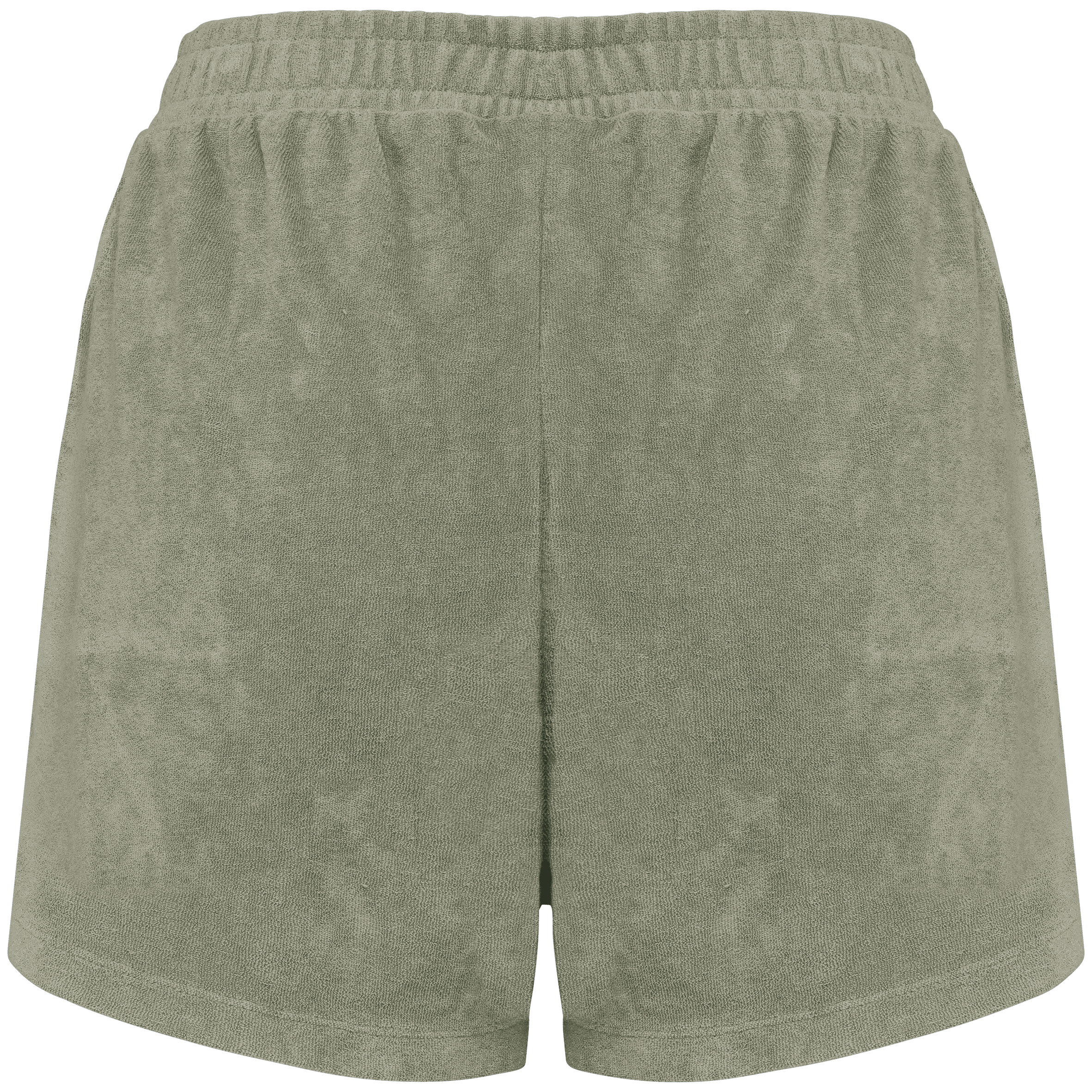 Short écoresponsable en éponge femme — coloris Almond Green (Vert)