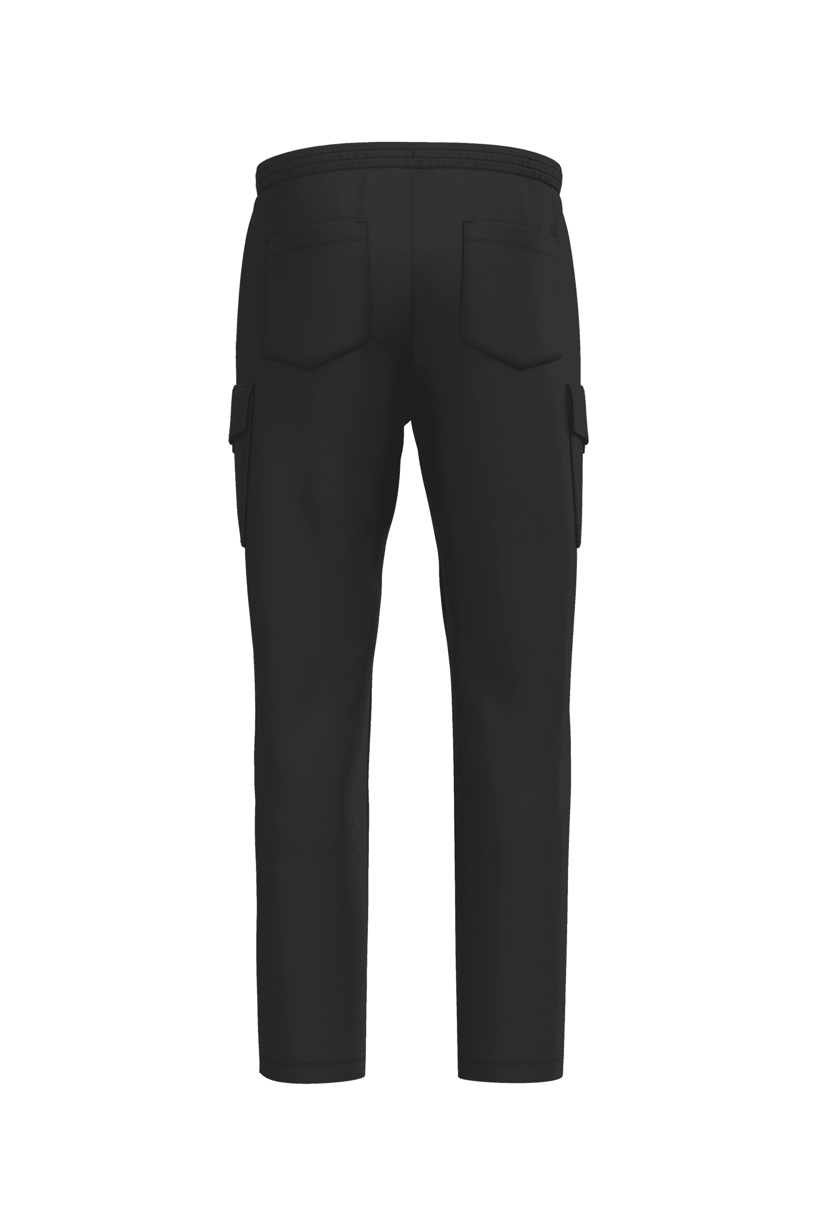 Pantalon cargo écoresponsable délavé French Terry homme — coloris Washed black (Noir)