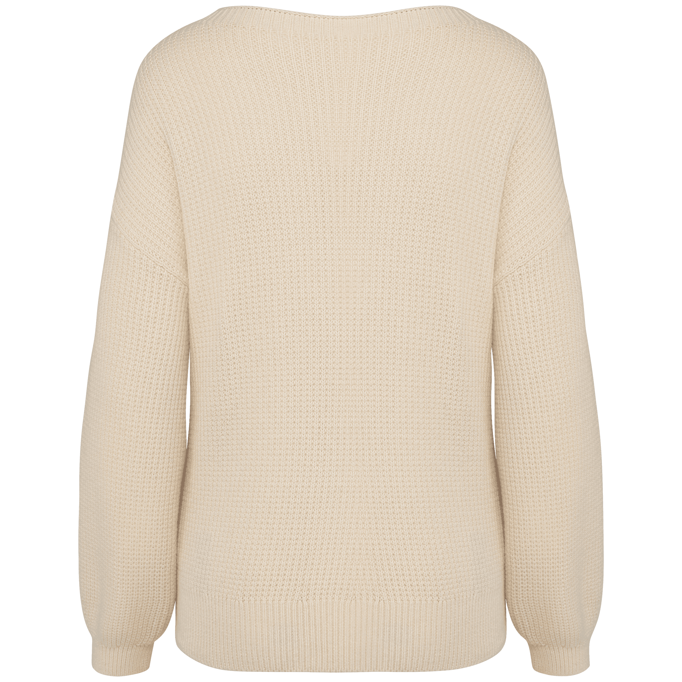 Pull écoresponsable en laine mérinos femme — coloris Ivory (Blanc)