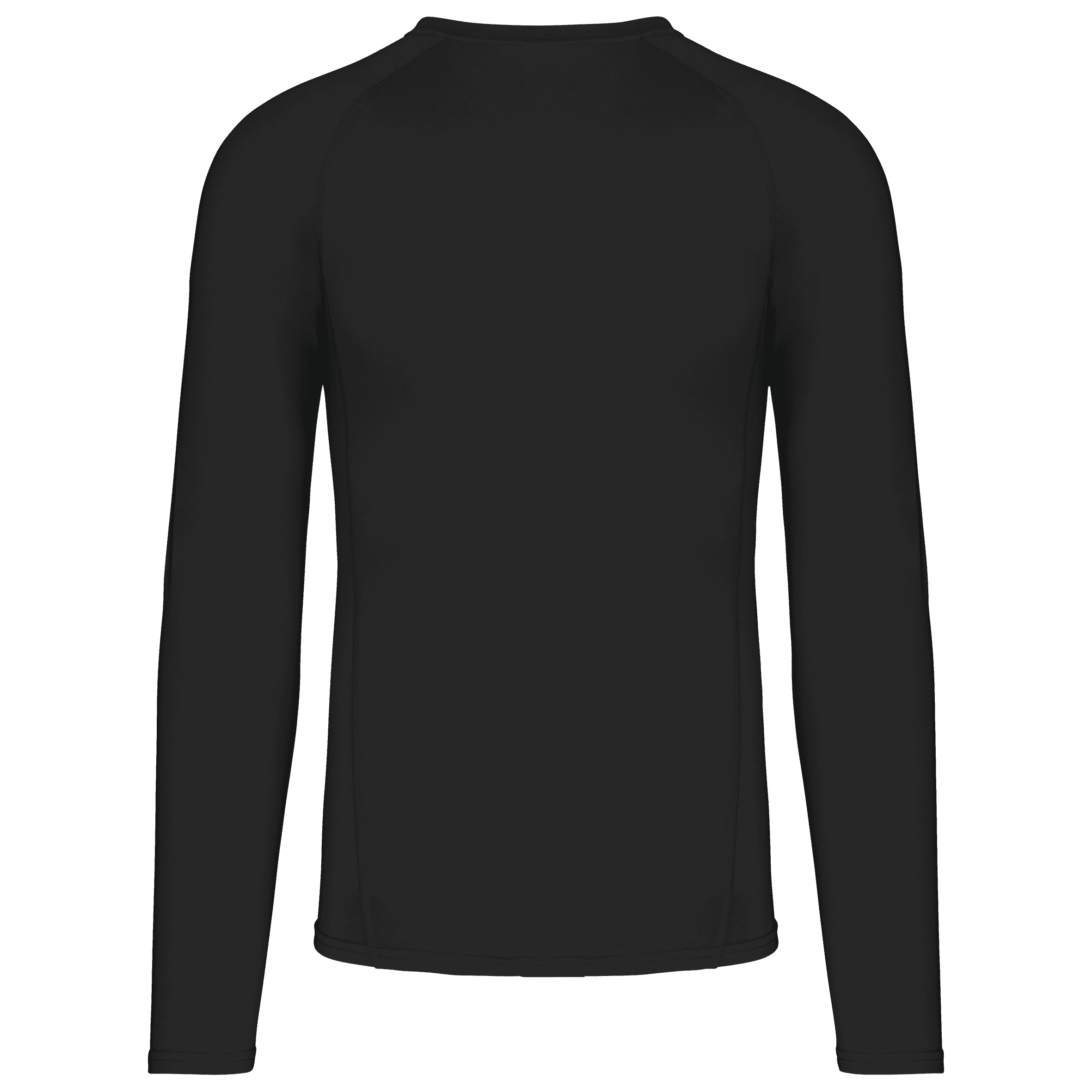 T-shirt double peau sport manches longues unisexe — coloris Black (Noir)