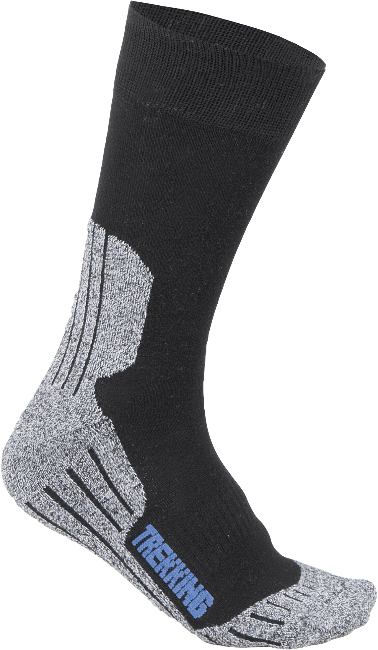 Chaussettes de sport trekking unisexe — coloris Black / Grey (Noir)