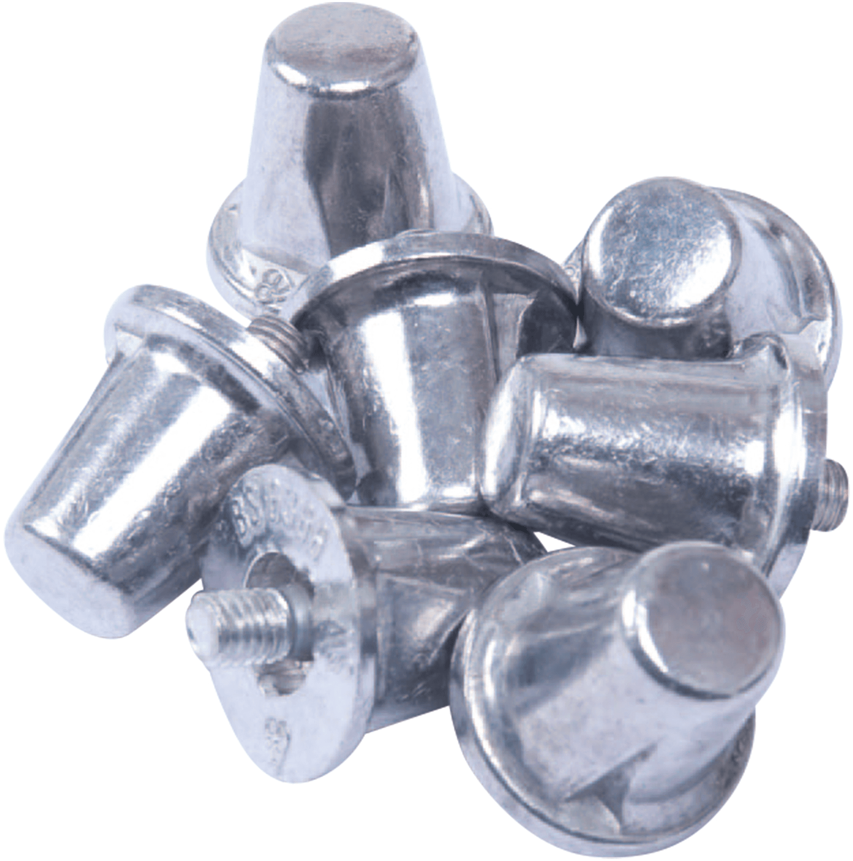 Pack de 100 crampons alu coniques — coloris Silver (Gris)