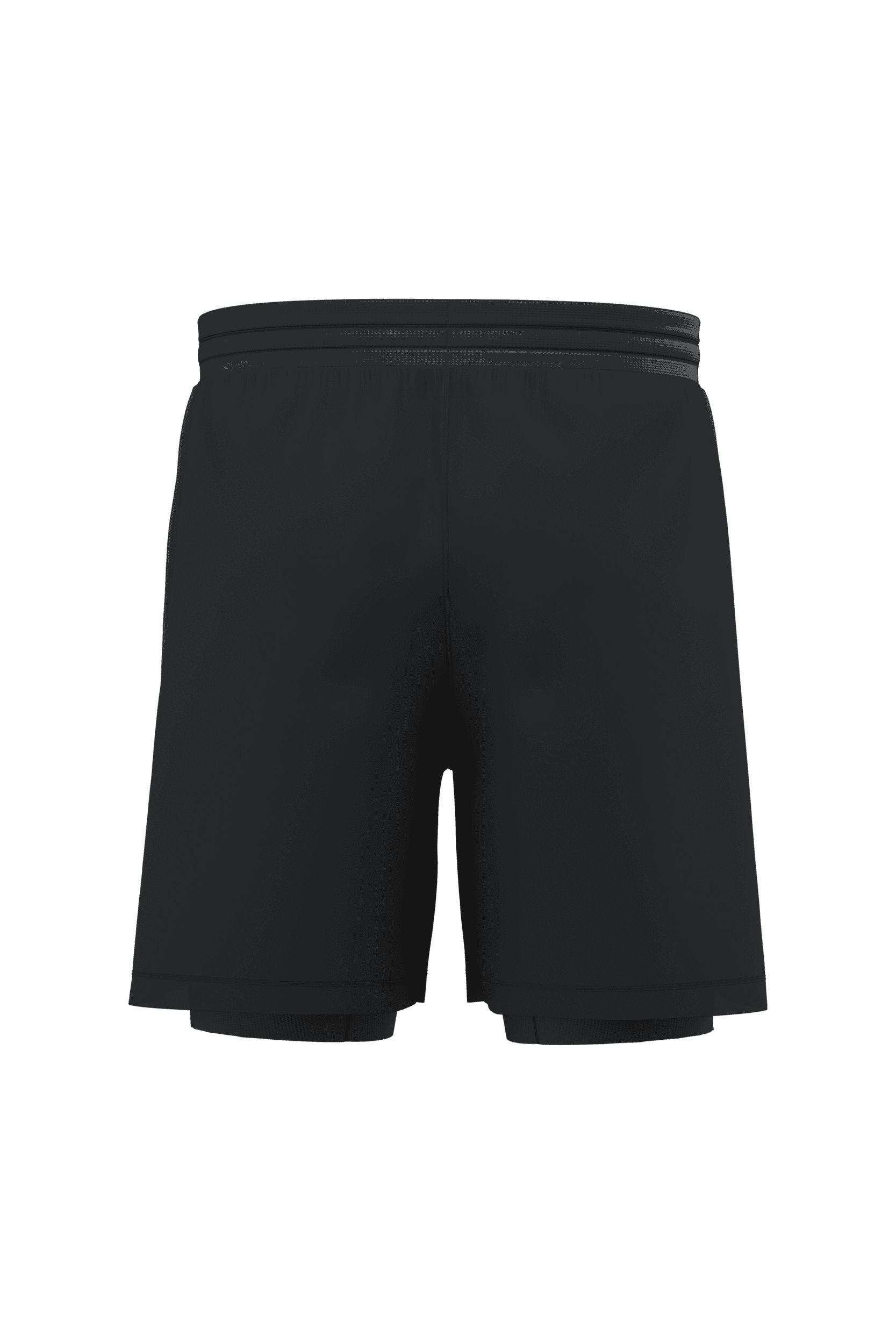 Short écoresponsable 2 en 1 avec sous short intégré homme — coloris Black (Noir)