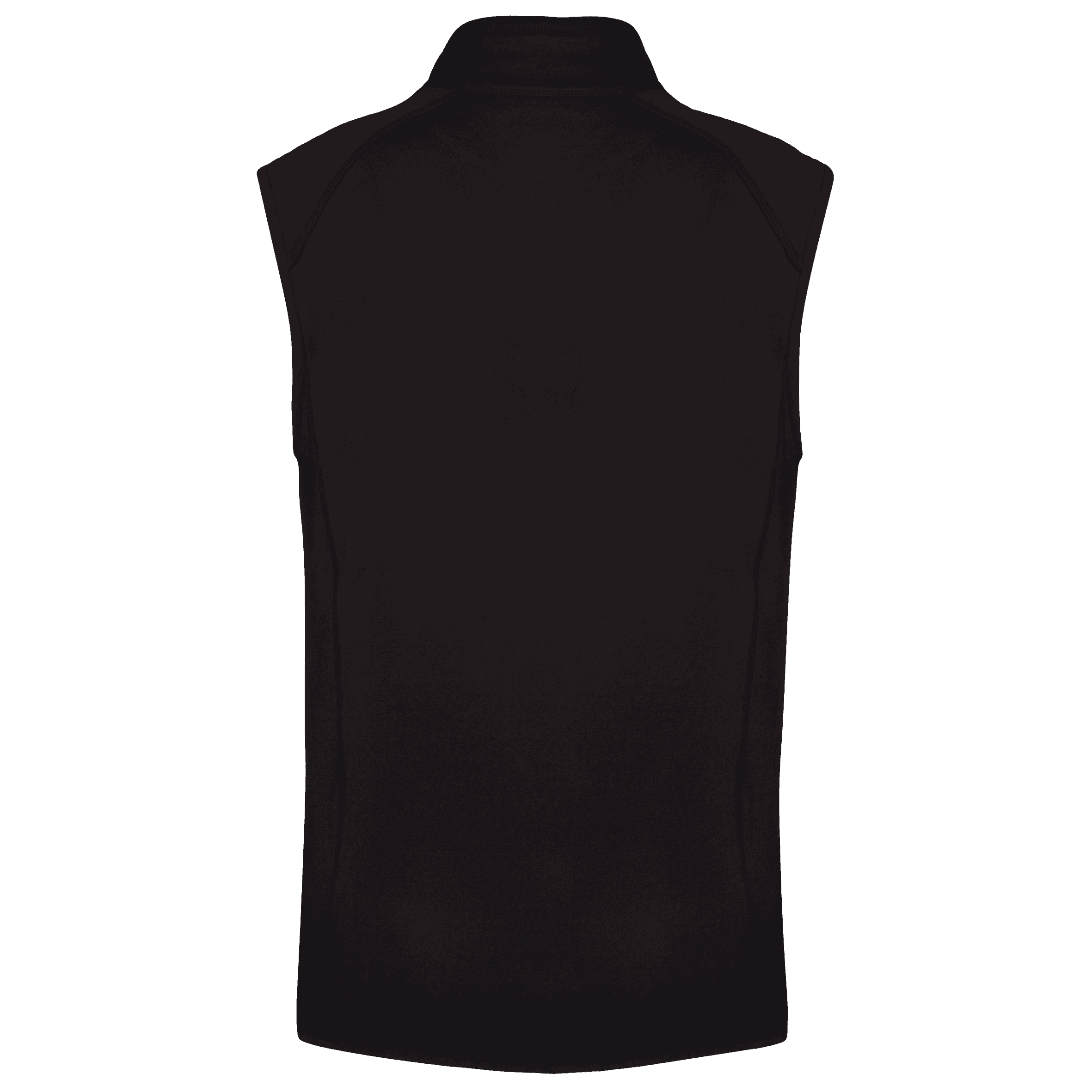 Veste sport bi-matière sans manches unisexe — coloris Black (Noir)