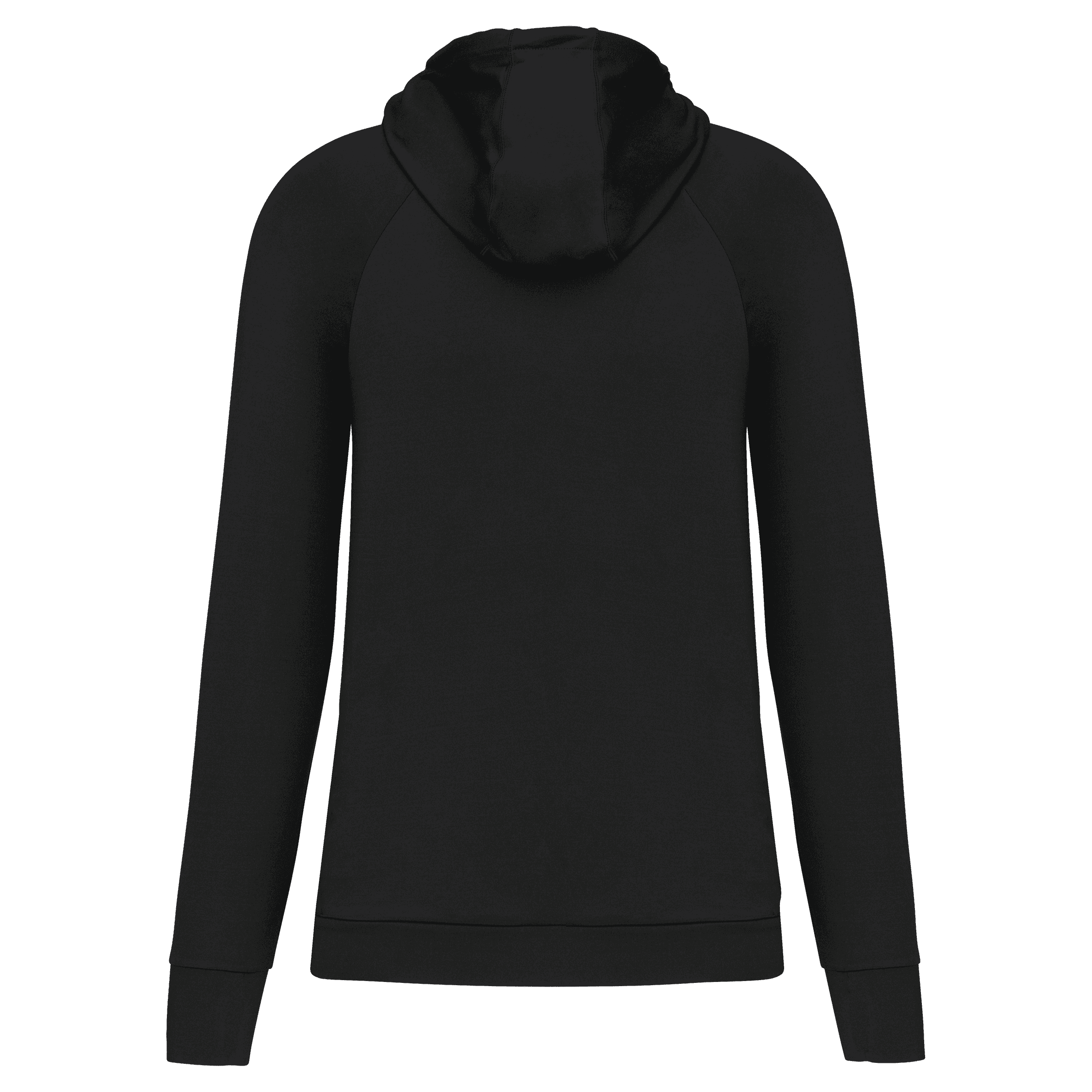 Sweat-shirt à capuche 1/4 zip sport unisexe — coloris Black (Noir)