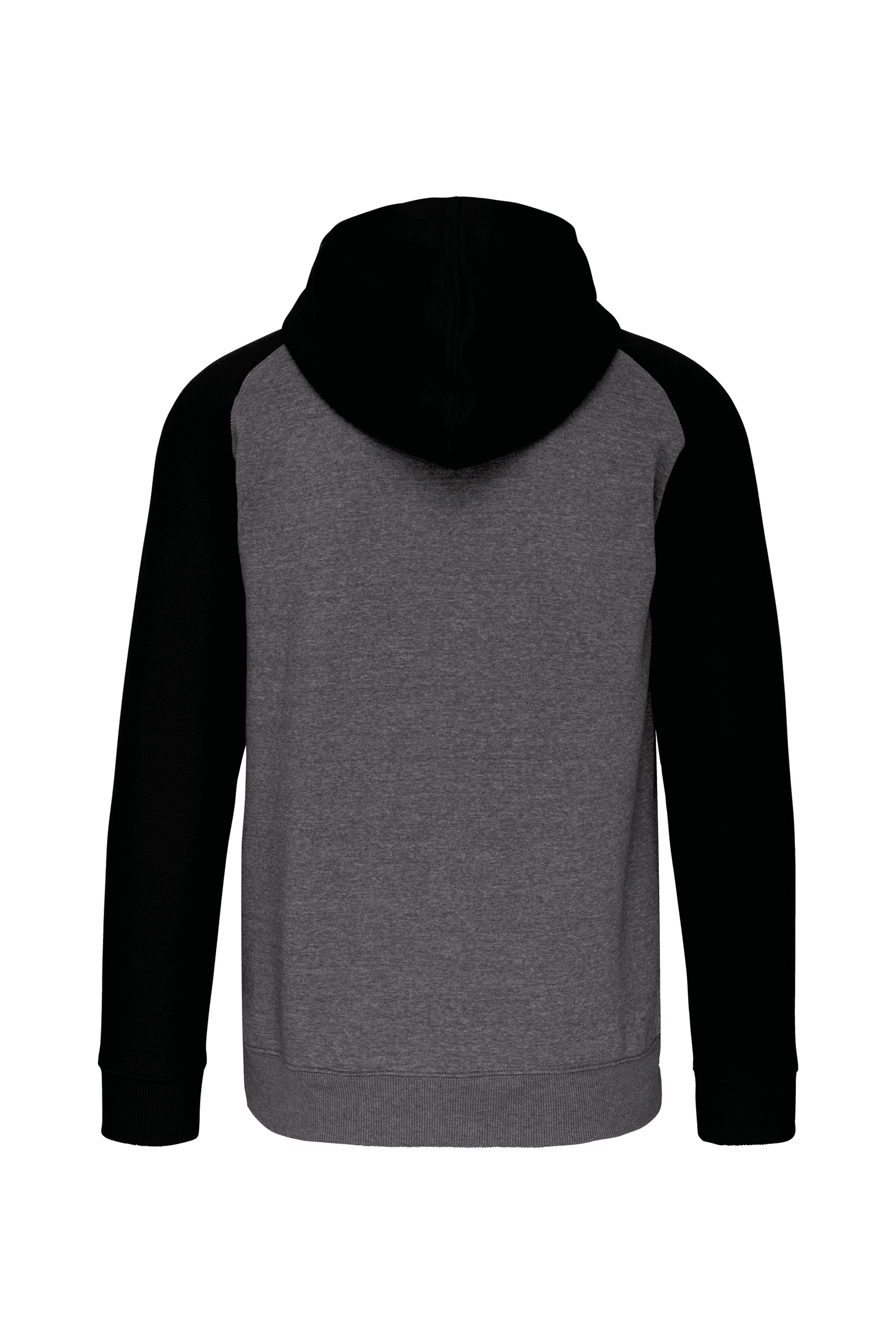Veste molleton zippée capuche bicolore unisexe — coloris Grey Heather / Black (Gris)