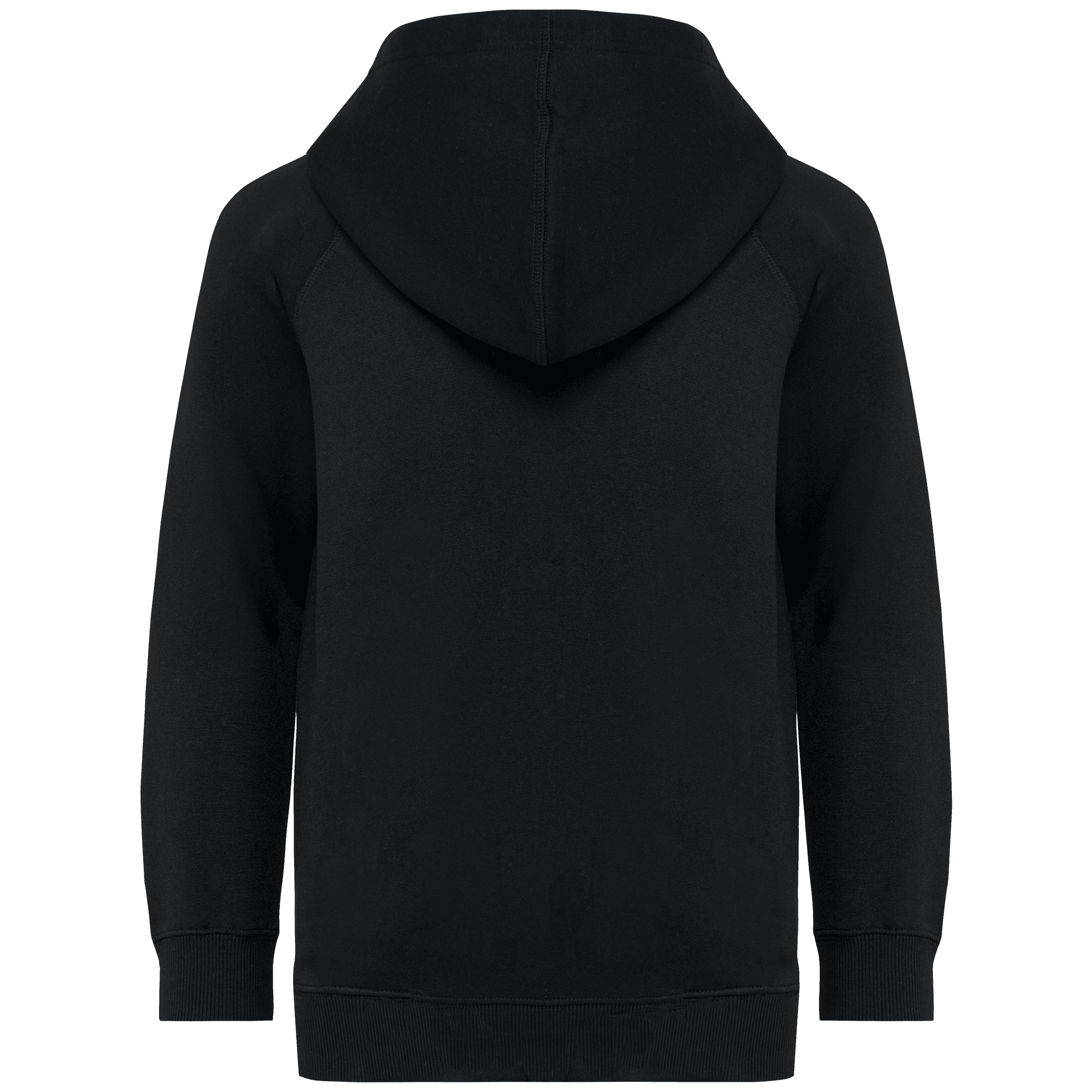 Veste zippée à capuche enfant — coloris Black (Noir)
