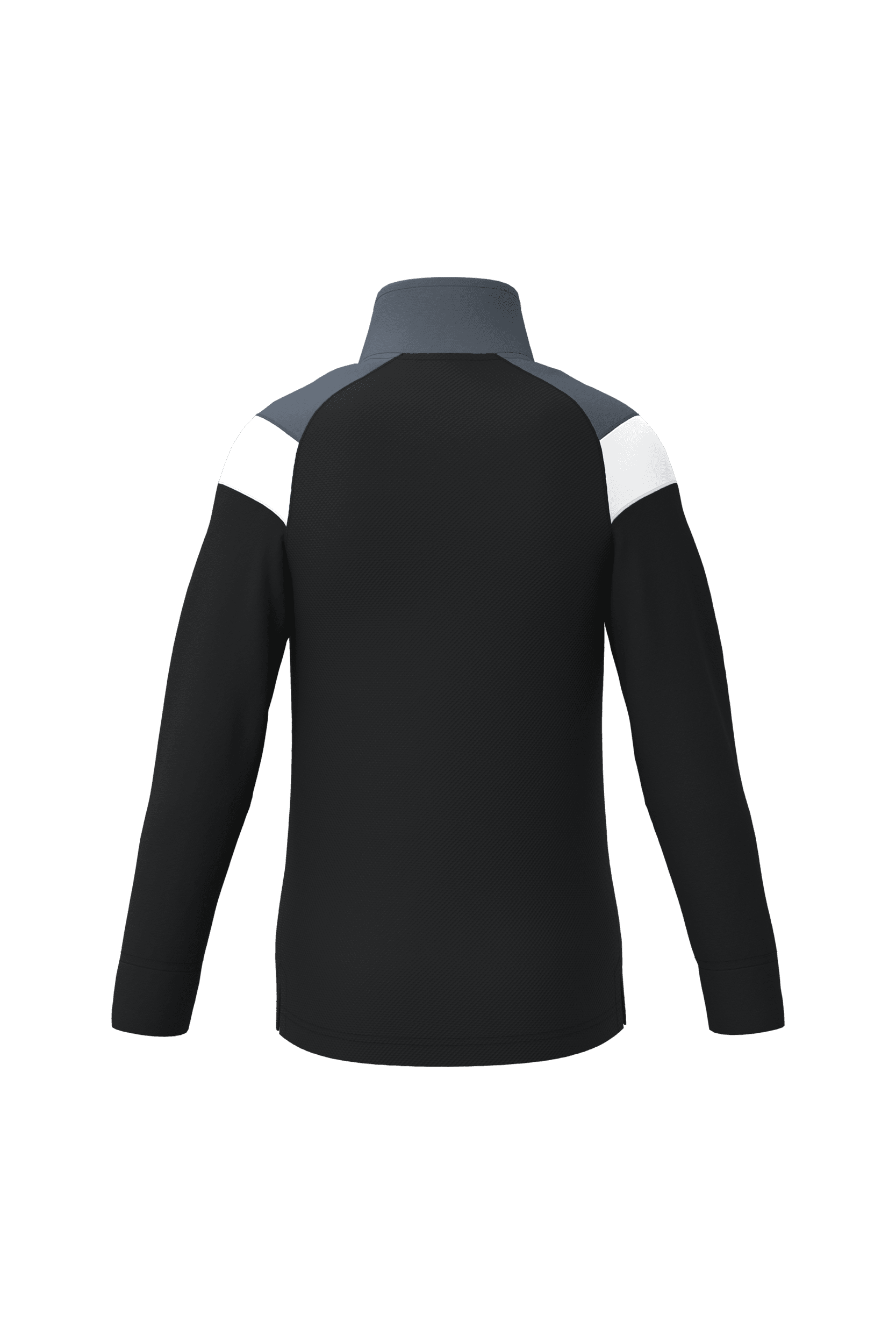 Sweat d'entrainement 1/4 zip enfant — coloris Black / sporty grey (Noir)