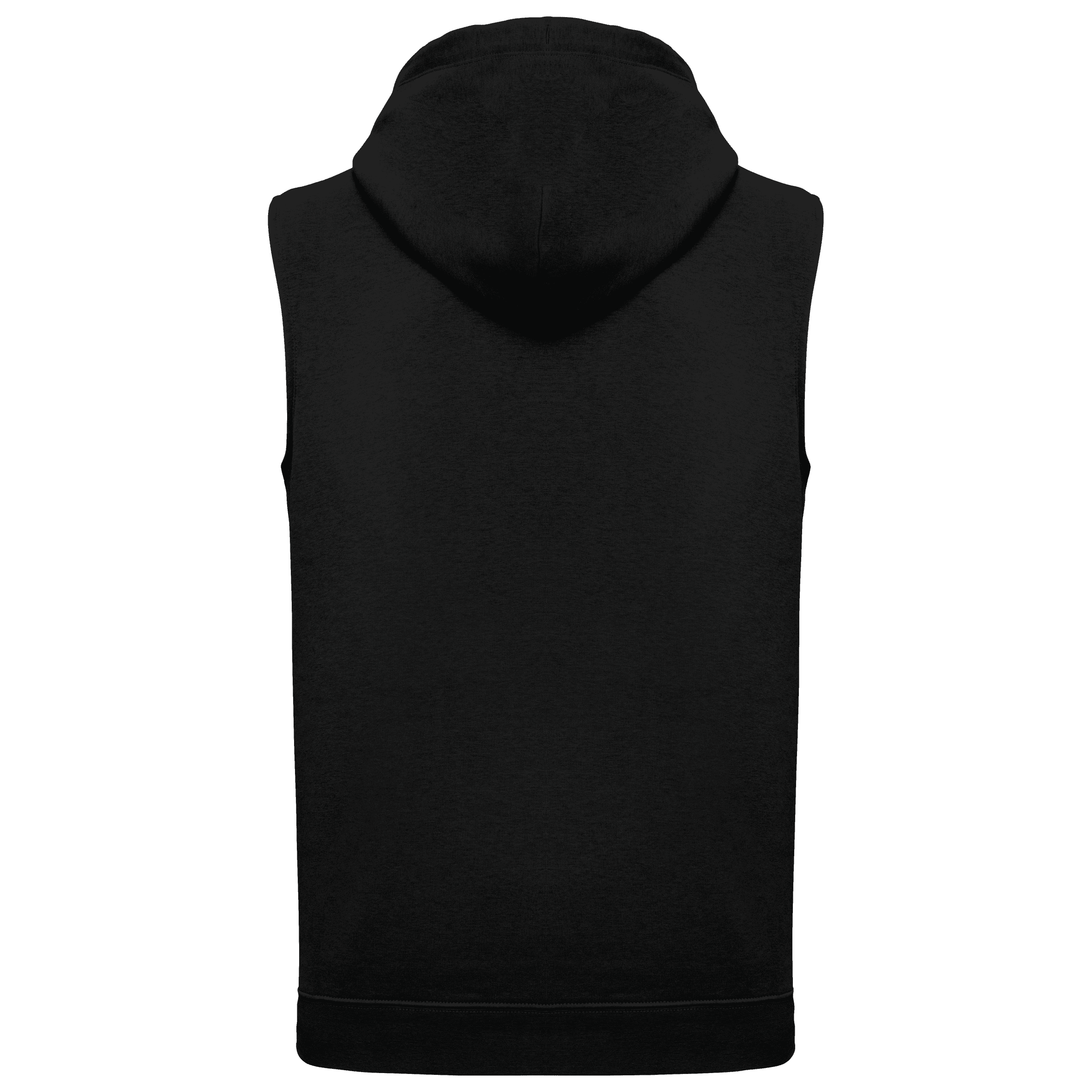 Sweat-shirt à capuche sans manches unisexe — coloris Black (Noir)