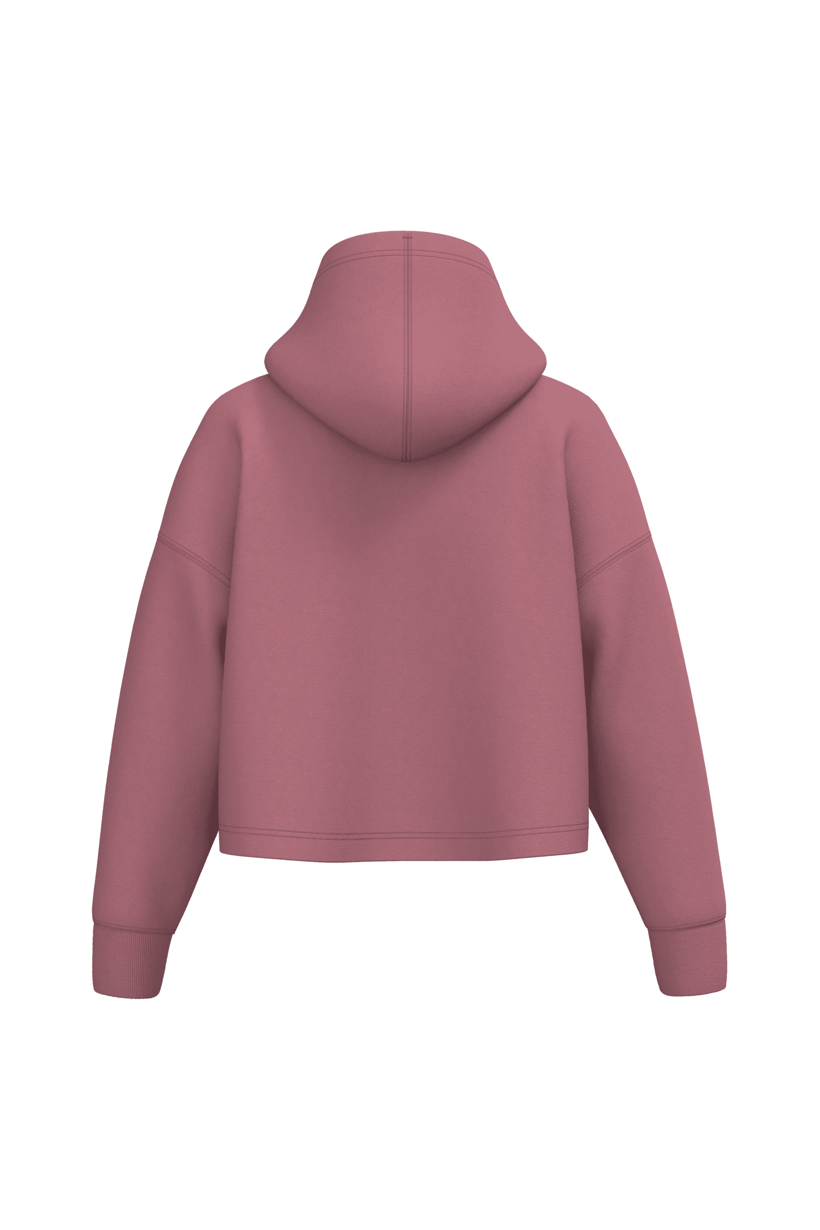 Sweat-shirt crop à capuche femme — coloris Antique Rose (Rose)