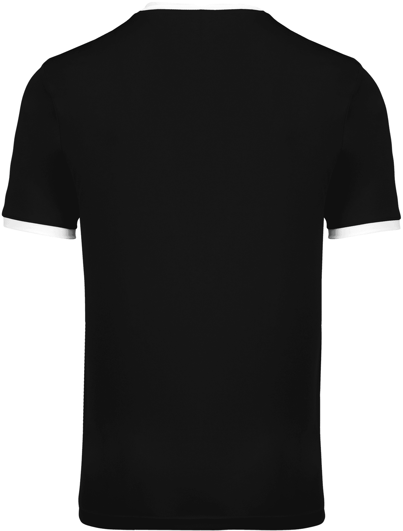 Maillot multisport manches courtes unisexe — coloris Black / White (Noir)