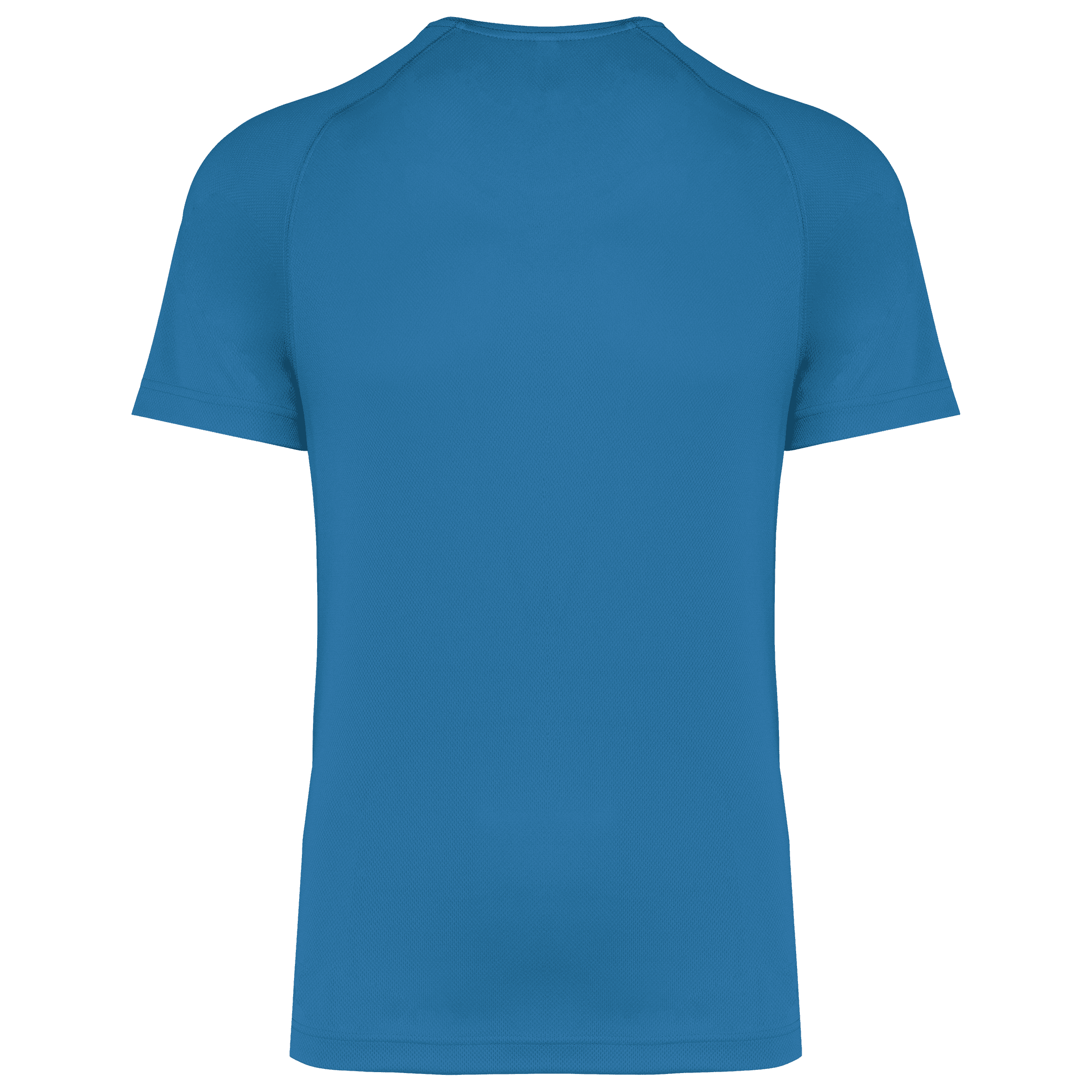 T-shirt de sport à col rond recyclé homme — coloris Aqua Blue (Bleu)