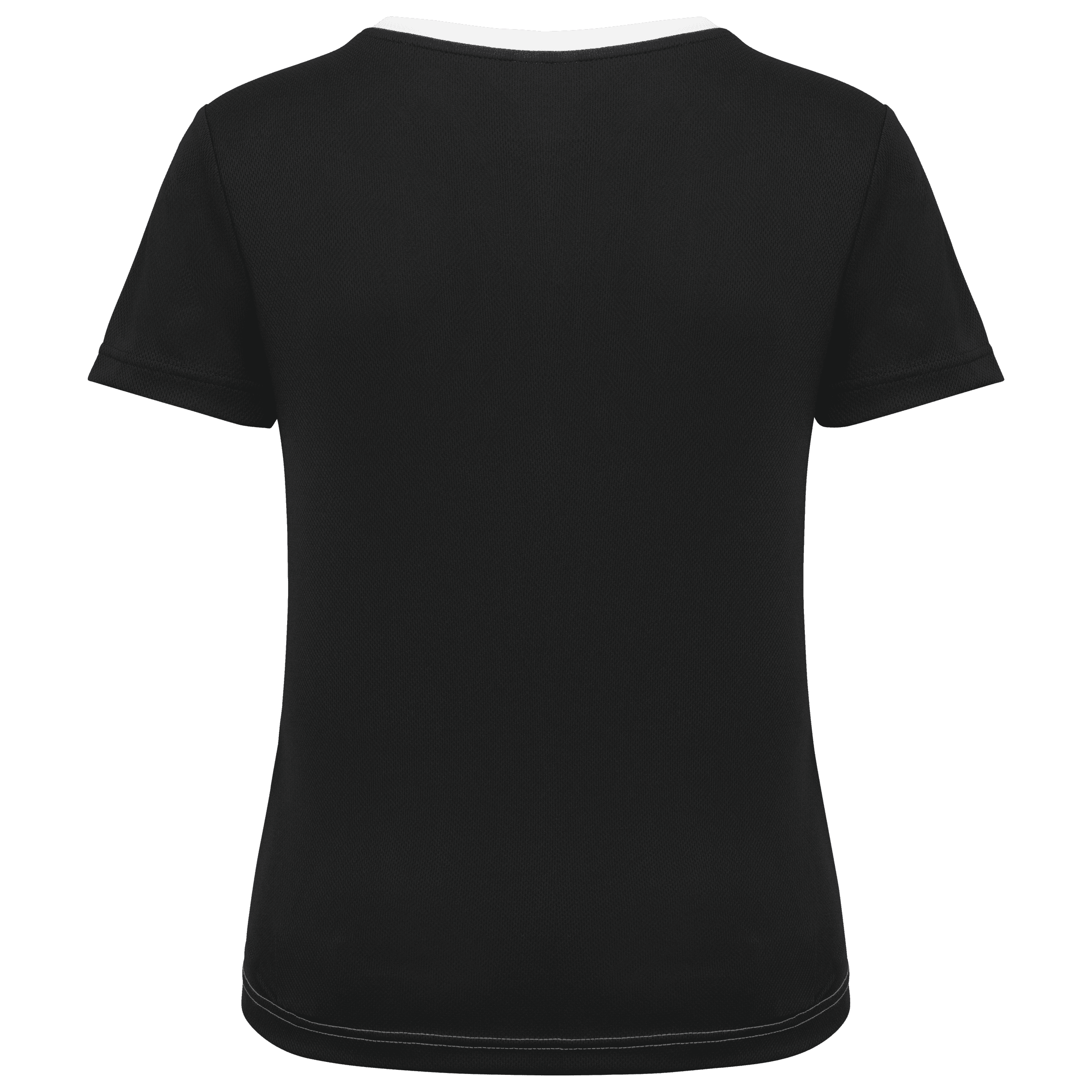 T-shirt de sport écoresponsable bicolore femme — coloris White / Black