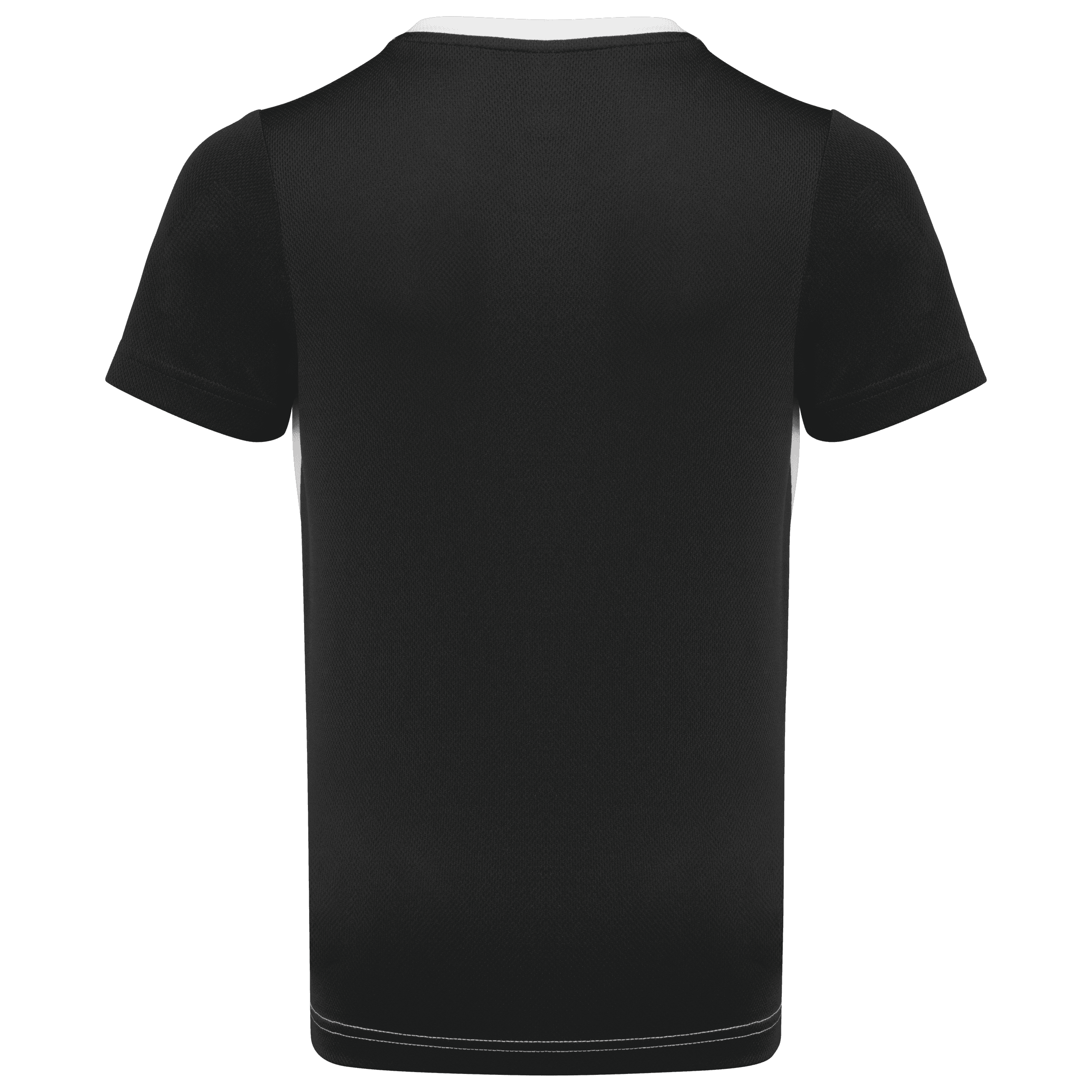 T-shirt de sport écoresponsable bicolore enfant — coloris White / Black