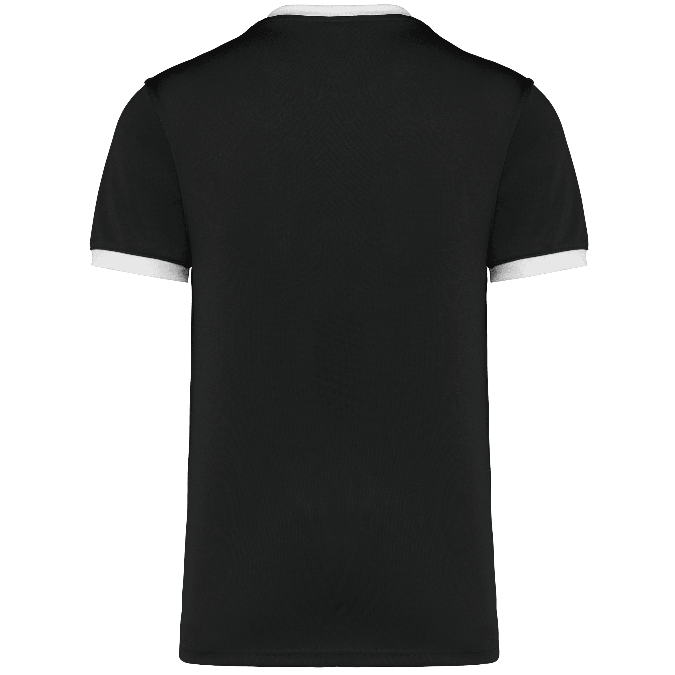 Maillot de rugby manches courtes unisexe — coloris Black (Noir)