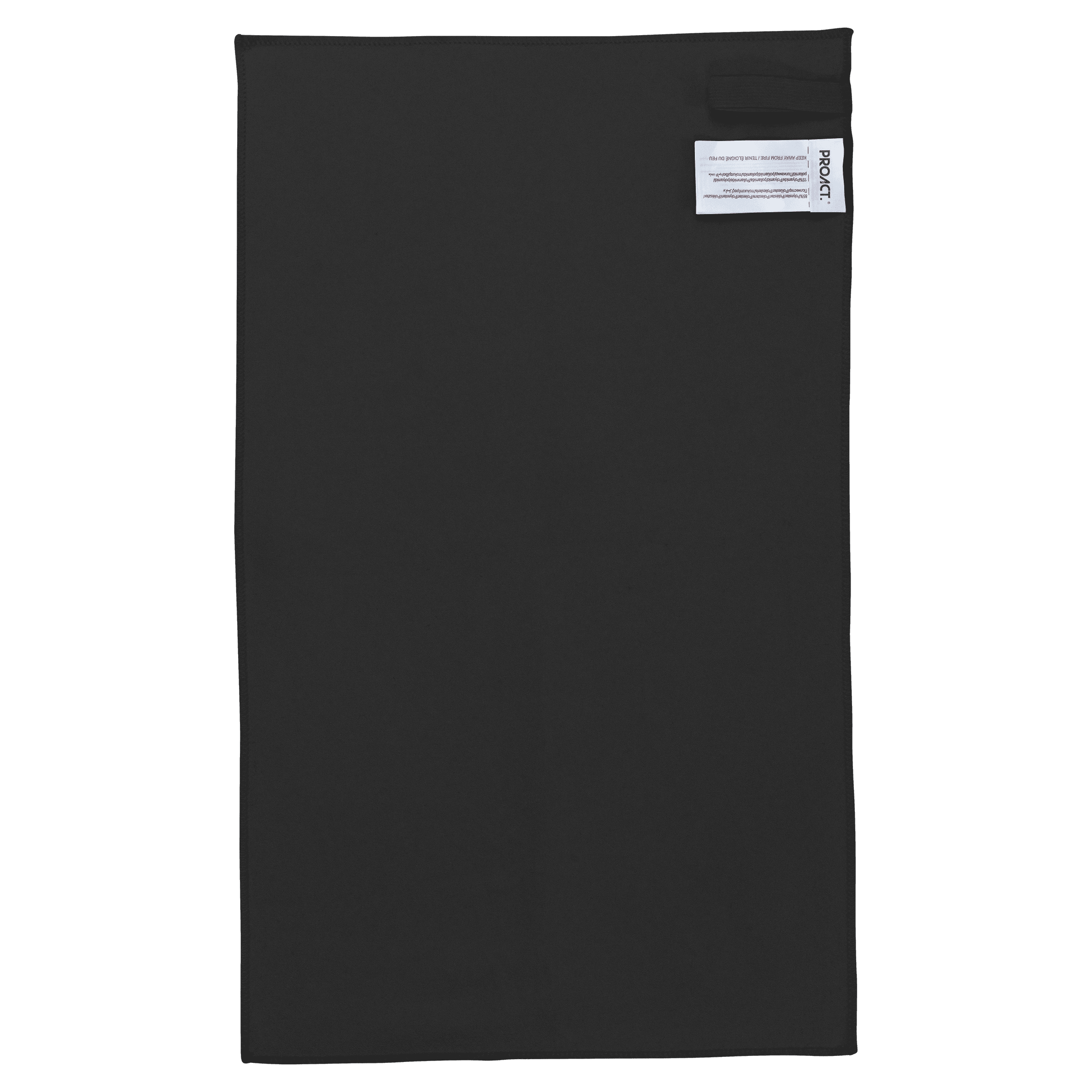 Serviette sport microfibre - 110 x 180 cm — coloris Black (Noir)