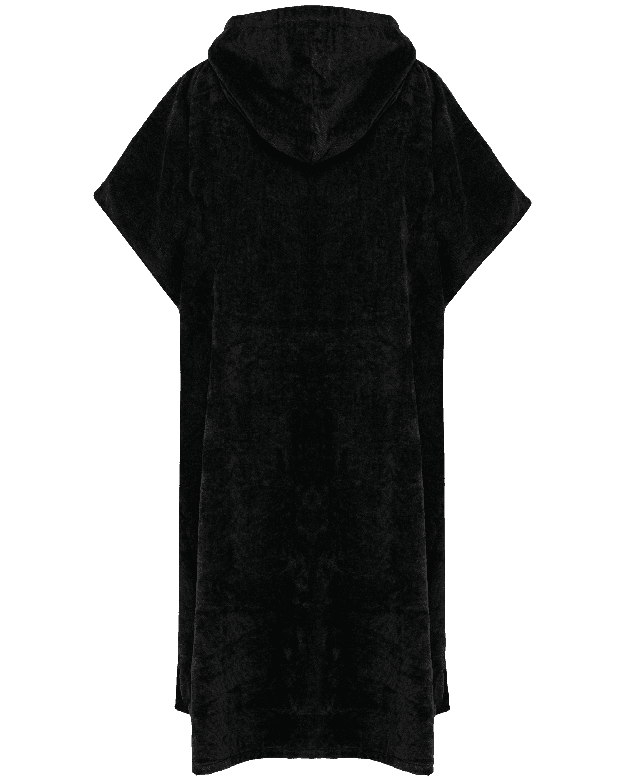 Poncho éponge à capuche unisexe — coloris Black (Noir)