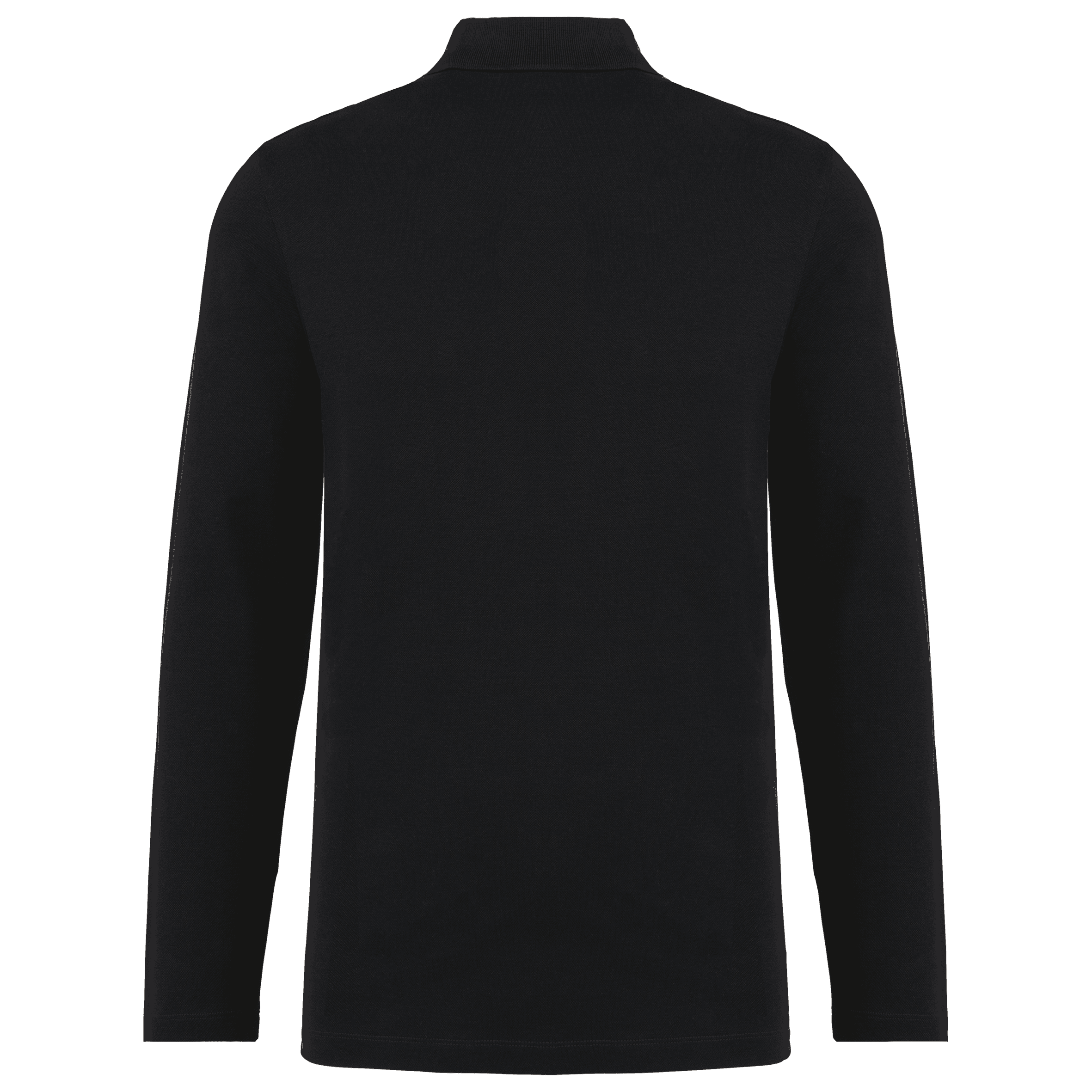 Polo Supima® manches longues homme — coloris Black (Noir)