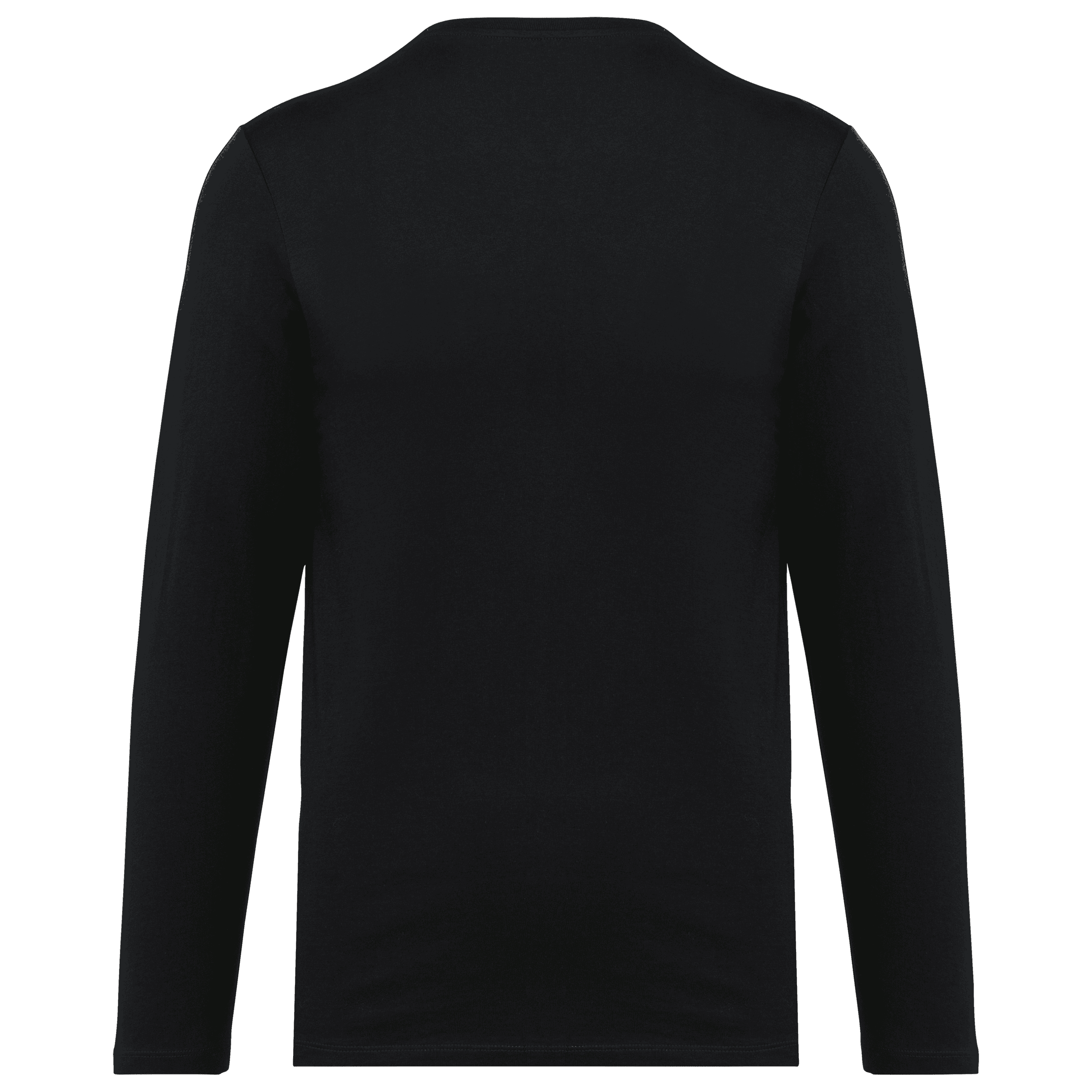T-shirt Supima® col rond manches longues homme — coloris Black (Noir)